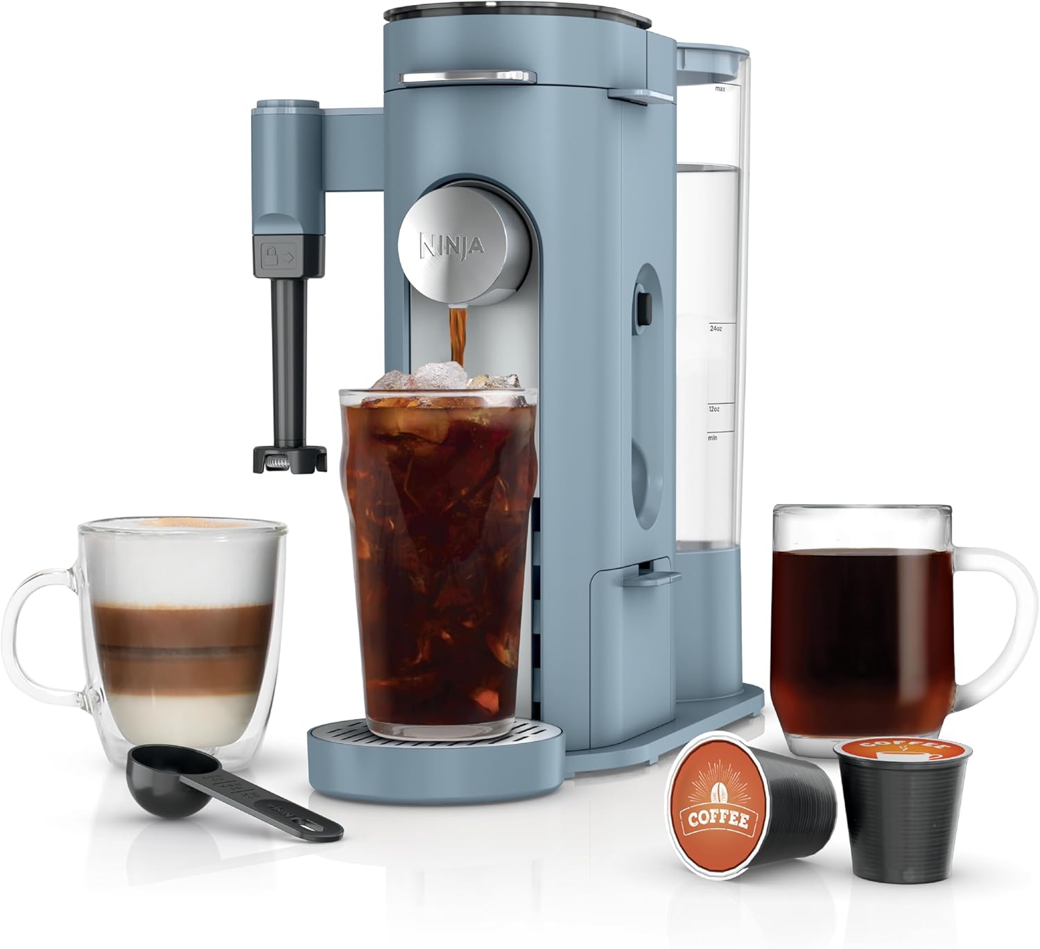 Single-Serve Coffee Maker – Compatible with Pods & Grounds, Specialty Coffee, Black