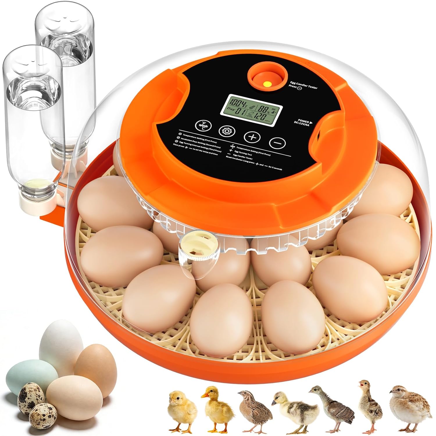 18 & 25 Egg Incubators for Hatching Eggs, Egg Incubator with Automatic Egg Turning and Humidity Control, Incubators for Hatching Eggs Chicken Quail Parrot Pigeon