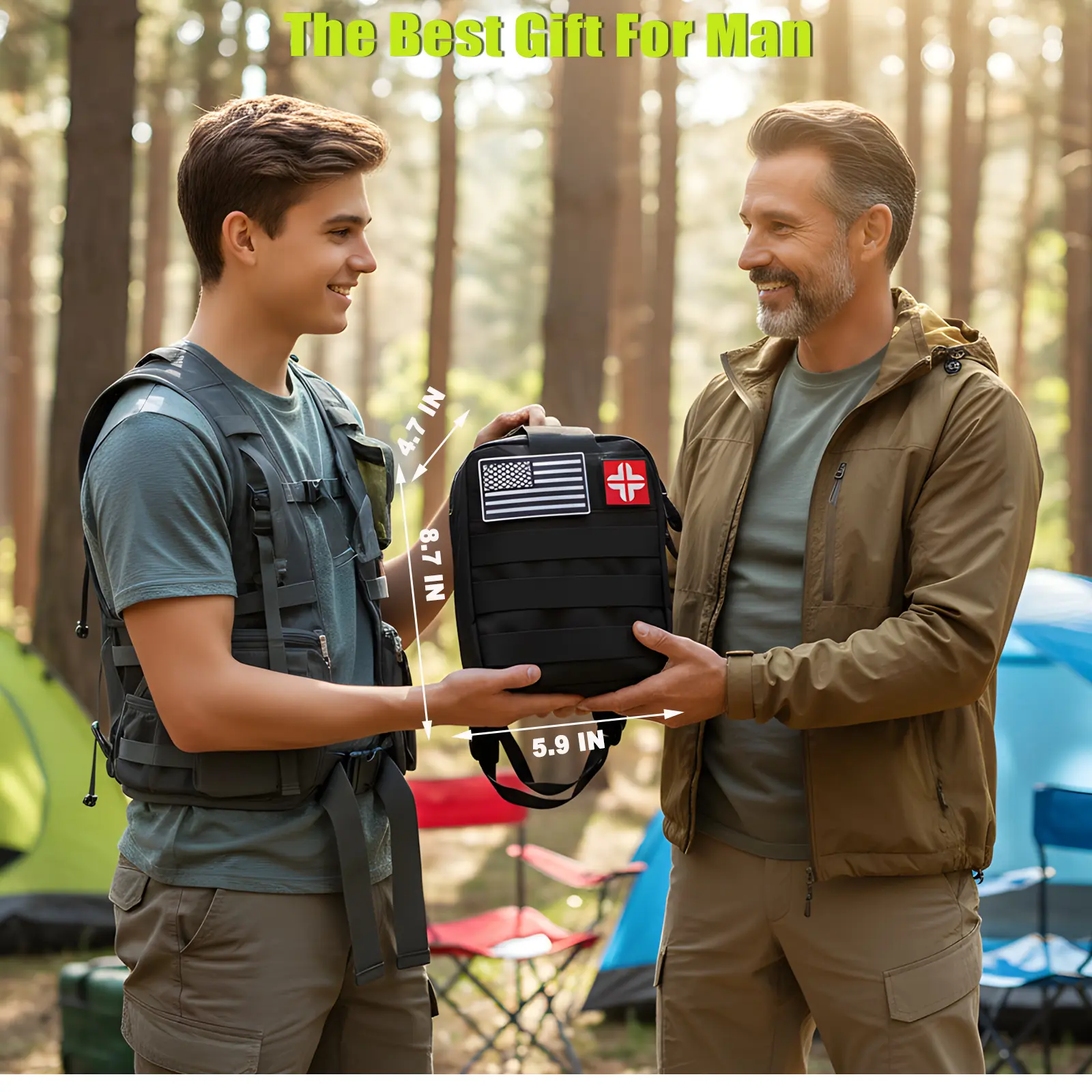 Survival First Aid Kits, Professional Survival Gear Equipment Tools First Aid Supplies kit for SOS Emergency Hiking Hunting Disaster Camping Adventures