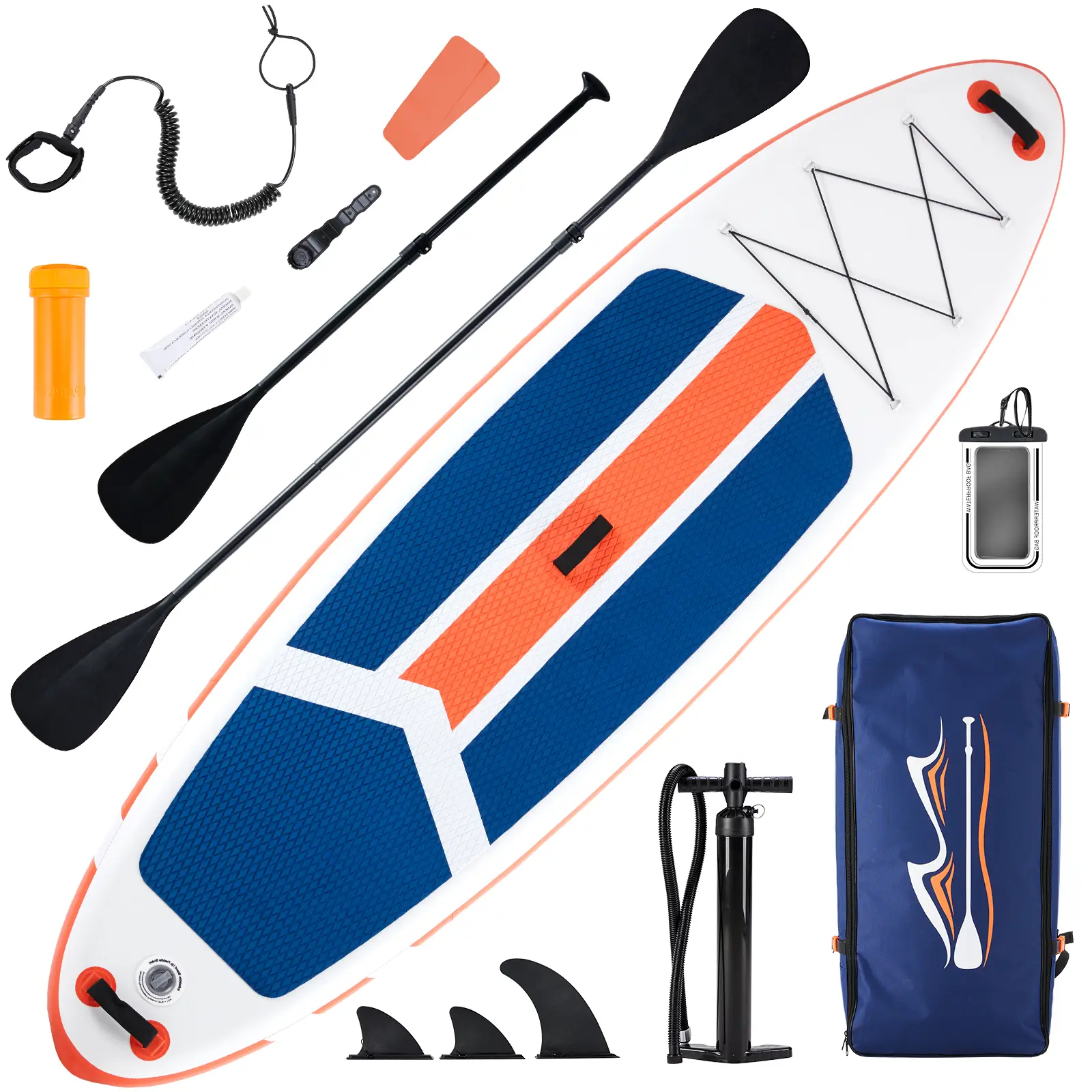 Multi Purpose Inflatable Stand Up Paddleboard, Premium PVC SUP with 2-in-1 Outdoor Paddle, Wide Stable Design, Non-Slip Comfort Deck, Supports 400lbs for Adults