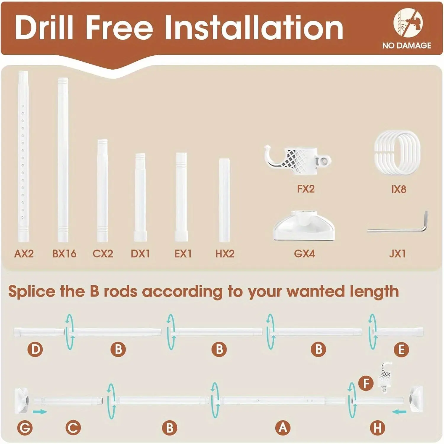 Adjustable Bedroom Partition Rod