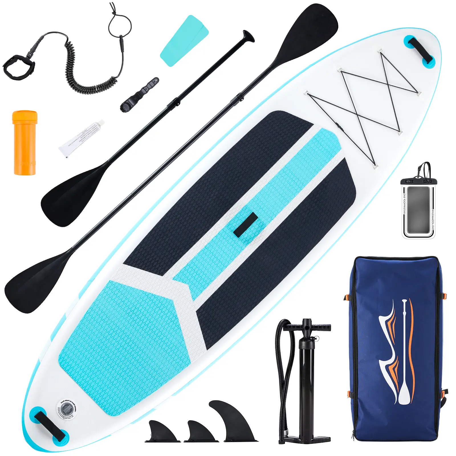 Multi Purpose Inflatable Stand Up Paddleboard, Premium PVC SUP with 2-in-1 Outdoor Paddle, Wide Stable Design, Non-Slip Comfort Deck, Supports 400lbs for Adults