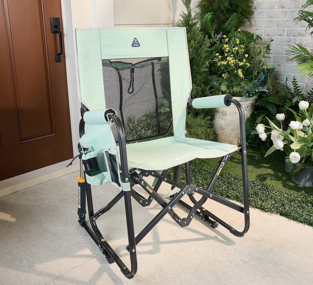 Soon to be sold out clearance-Buy 2 get 2 free,Buy 3 get 3 free Outdoor Pack Away Portable Rocking Chair 350-lb Weight Capacity