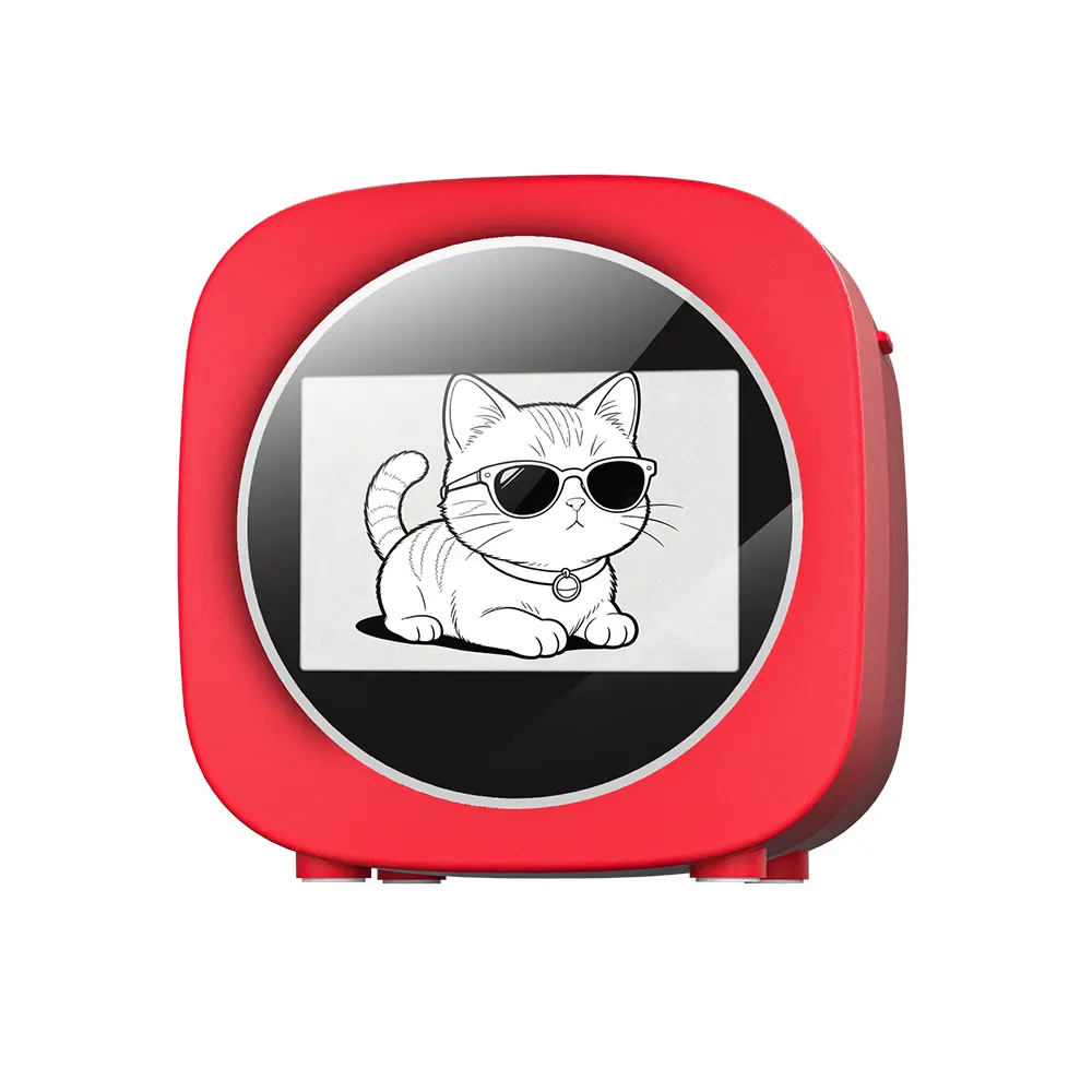 Smart Voice Sticker Printer - Wireless Thermal Maker with Interactive Screen & 5 Paper Rolls for Kids DIY & Learning