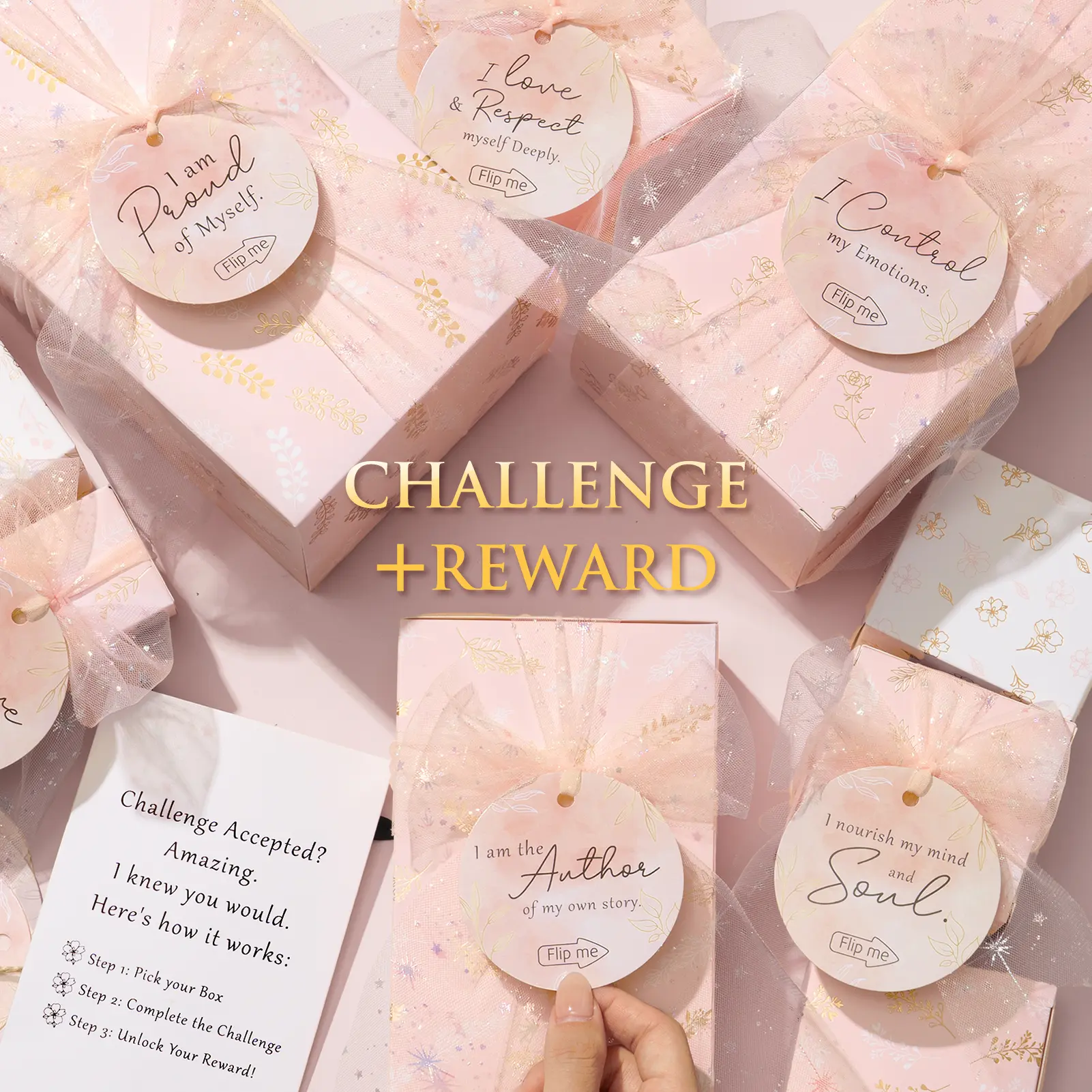 mothersdaygift for Women – Birthday Gift Basket for Teen Girls,  Fun Empowering Challenge Tasks, Perfect Self-Care Spa Set for Mom, Wife, Daughter, Niece, or Sister