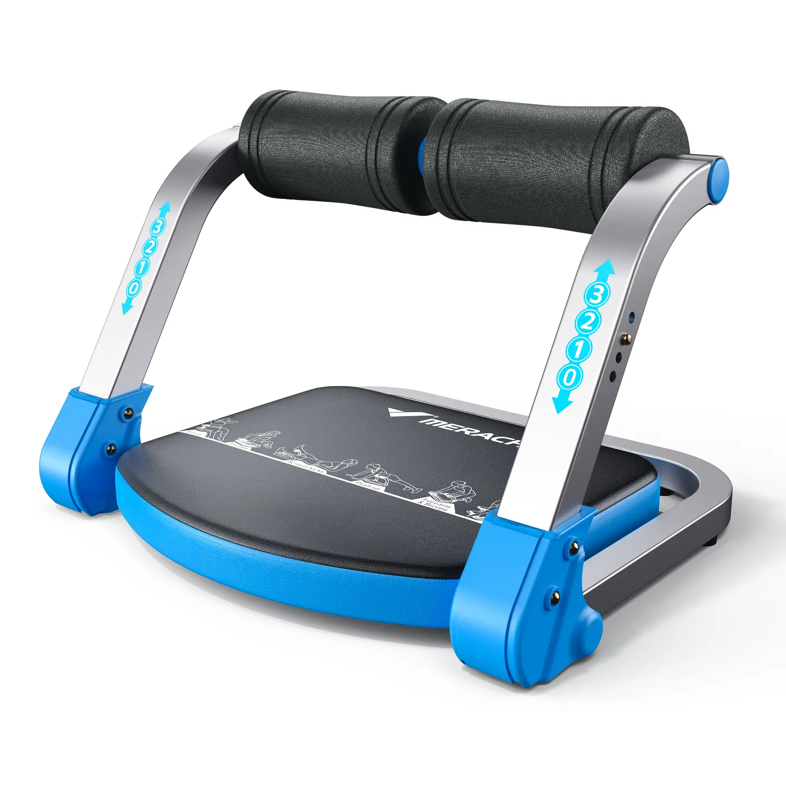 Adjustable Ab Crunch Machine – 3-Level Core Trainer for Home Gym & Full Ab Workout