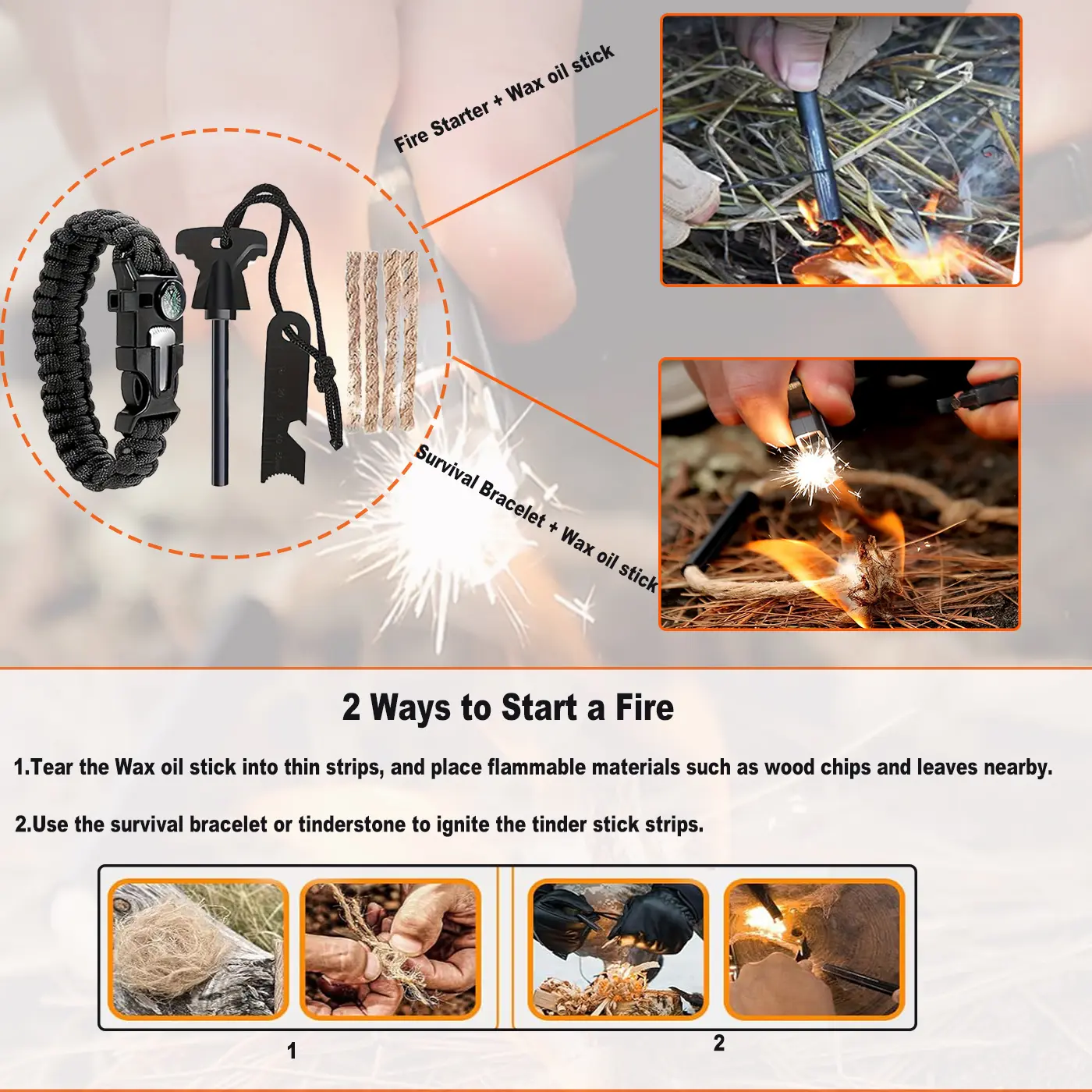 Survival First Aid Kits, Professional Survival Gear Equipment Tools First Aid Supplies kit for SOS Emergency Hiking Hunting Disaster Camping Adventures