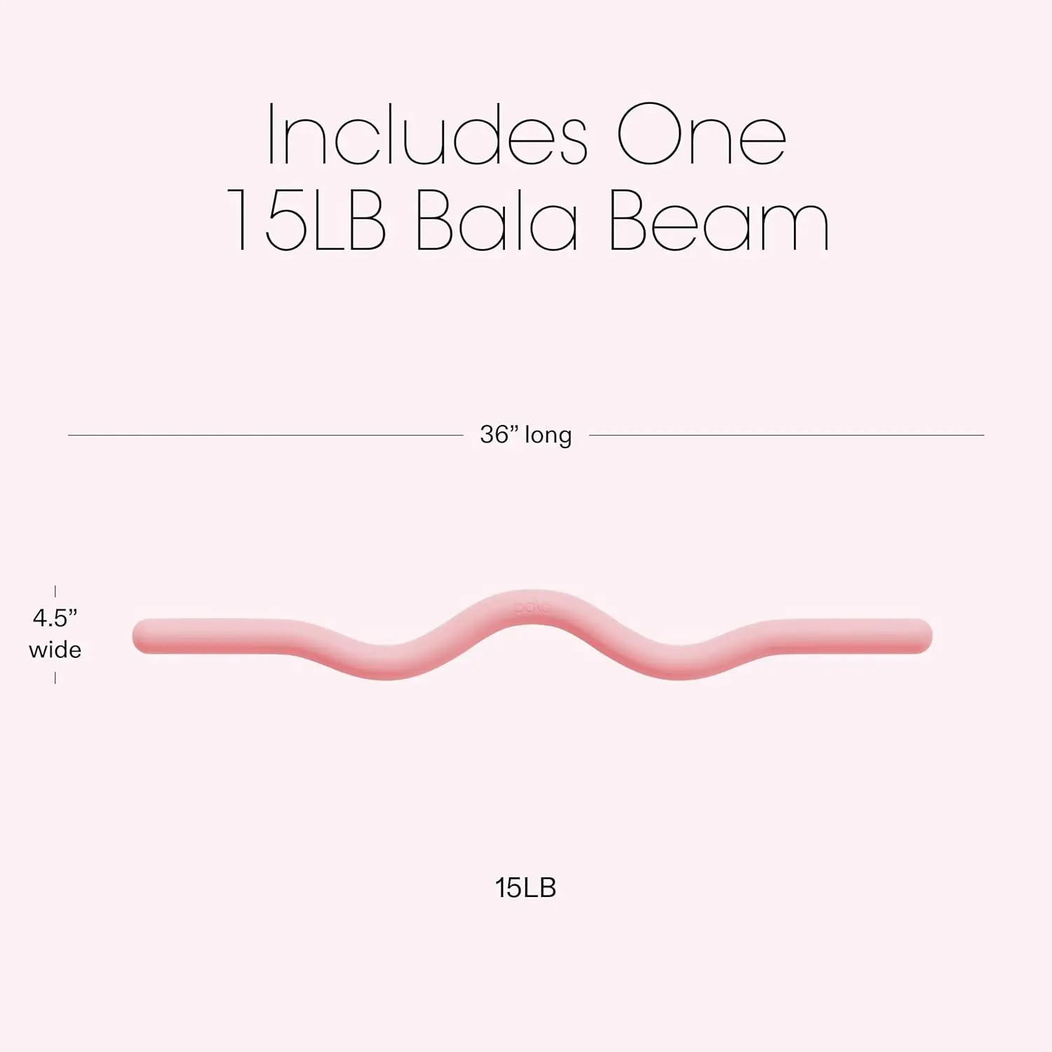 Bala Beam - 36" Ergonomic Strength Training Bar with Soft Silicone Coating Yoga Equipment Workout Bands