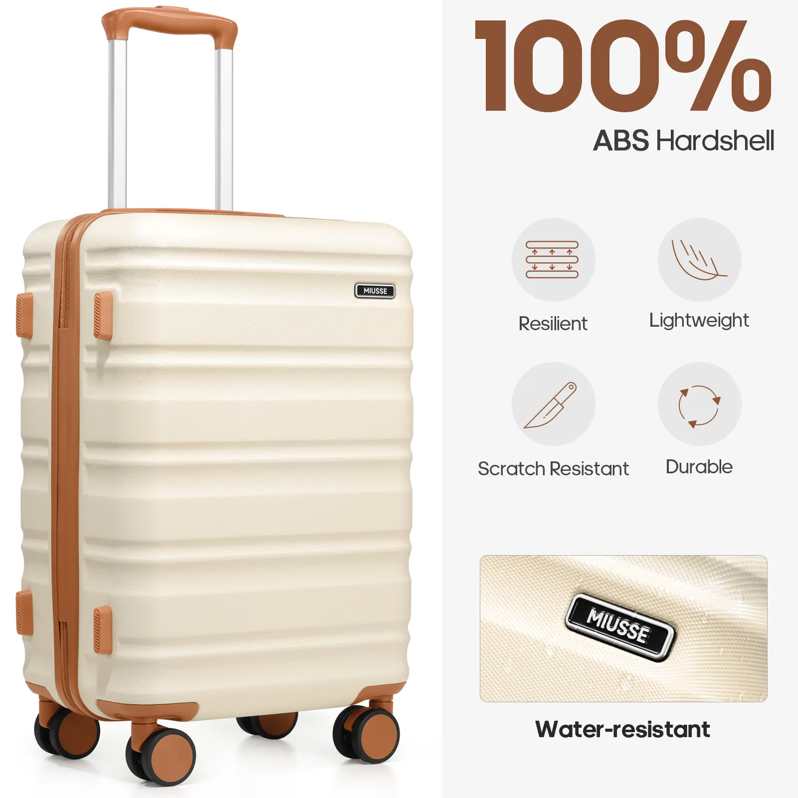 3-Piece Luggage Set 20"/24"/28" Hardside Suitcases with Double Spinner Wheels TSA Lock Lightweight Durable Travel Luggage Set #Summervibes