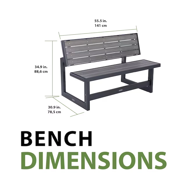 Convertible outdoor bench, perfect for gardens, patios, or porches