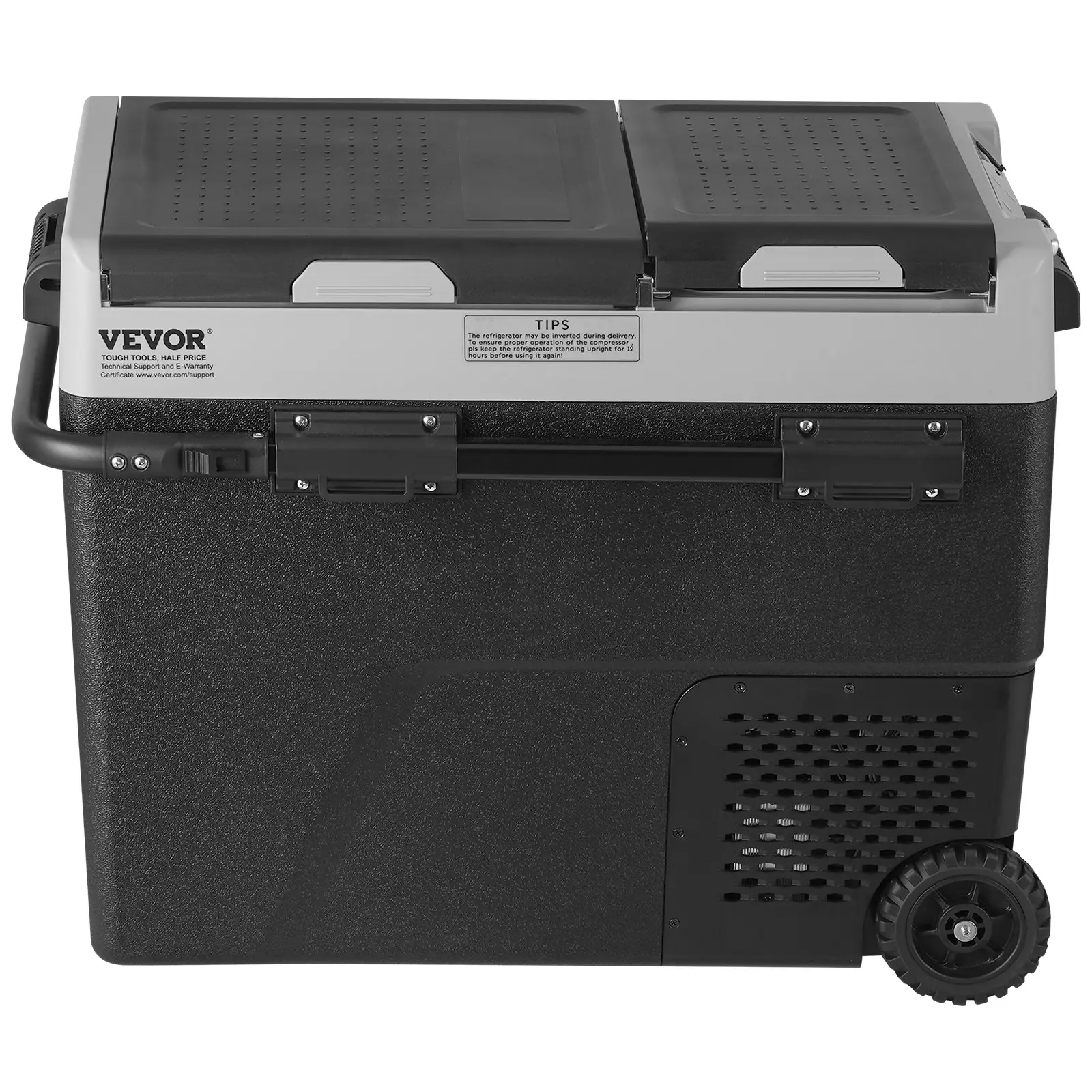 Portable Car Refrigerator, 12 Volt Car Refrigerator Fridge, 58 L / 61.5 QT Dual Zone Portable Freezer, -4℉-68℉ Adjustable Temperature
