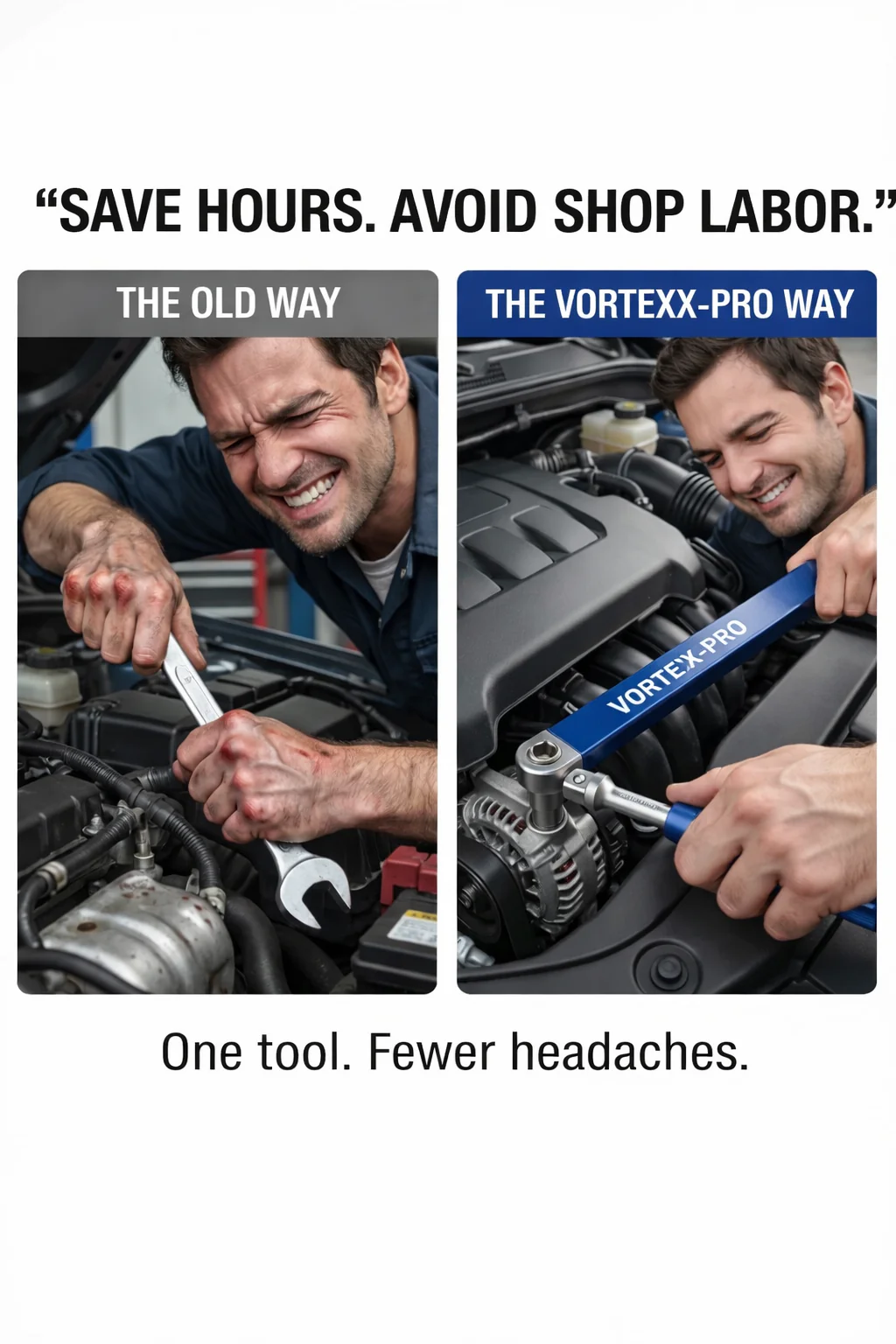 9 Hours Fighting One Bolt. This Fixed It in 2 Minutes.  √ Perfect for tight engine spaces  √ Avoid costly mechanic visits  √ Instantly increases torque & reach