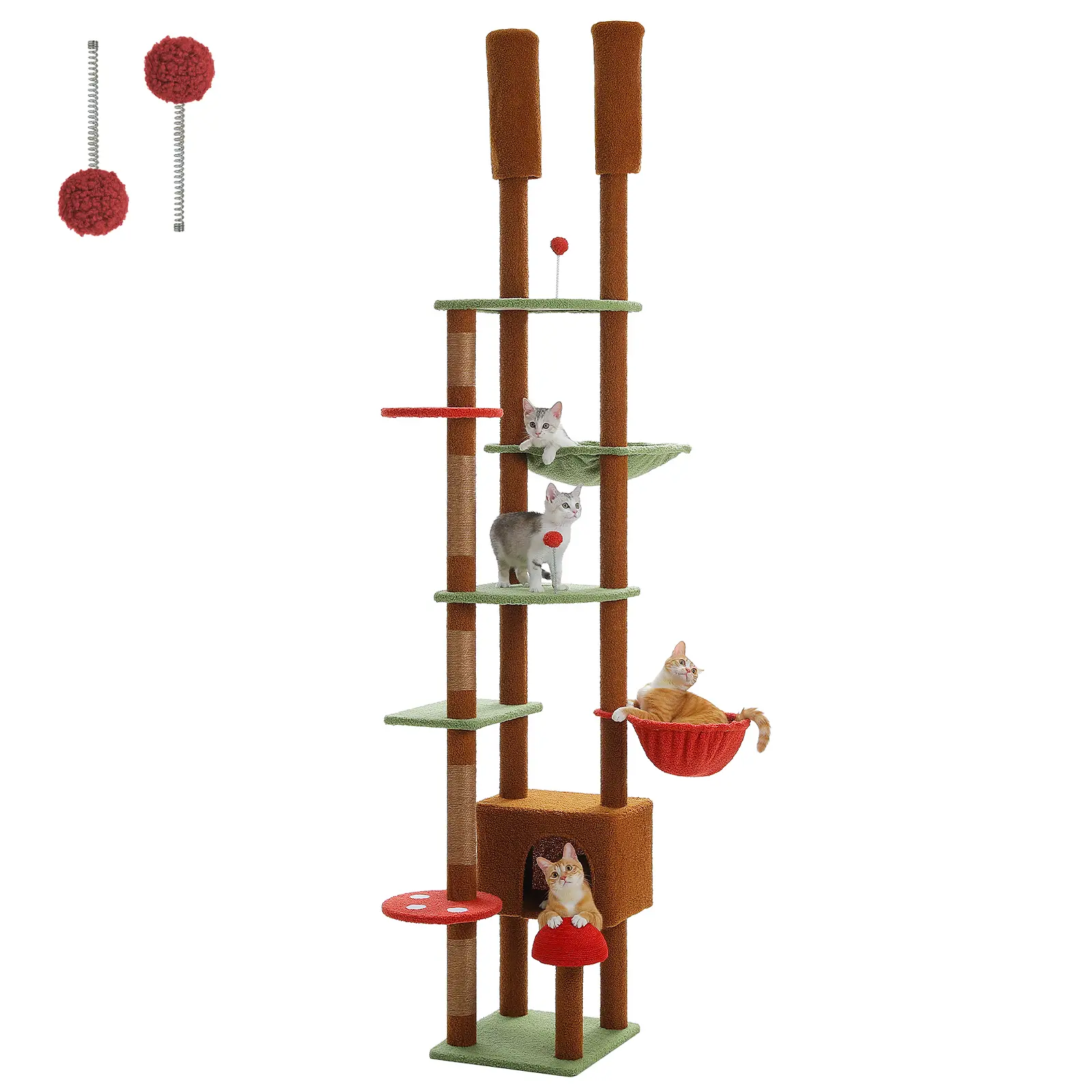 SpaceSaver™ Floor-to-Ceiling Cat Tower