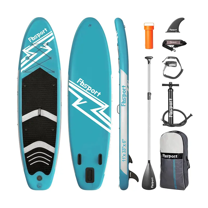 11' Premium Stand Up Paddle Board, Yoga Board with SUP Accessories & Carry Bag | Wide Stance, Surf Control, Non-Slip Deck, Leash, Paddle and Pump for Youth & Adult outdoorfun