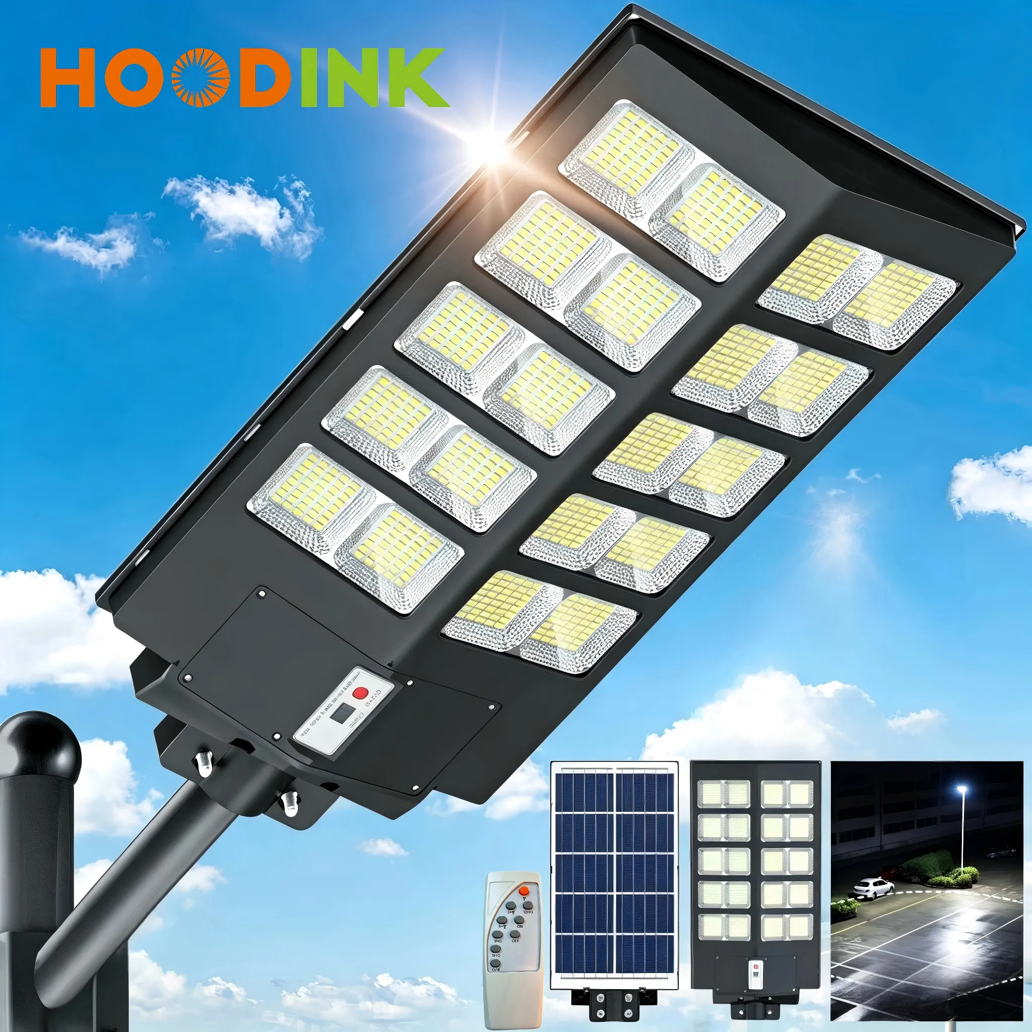 Solar Street Light Outdoor 3 Modes LED Motion Sensor Security Wall Lamp for Garden Yard Porch Decor IP65 Waterproof Remote Control Solar Lights Outdoor Mounted Light