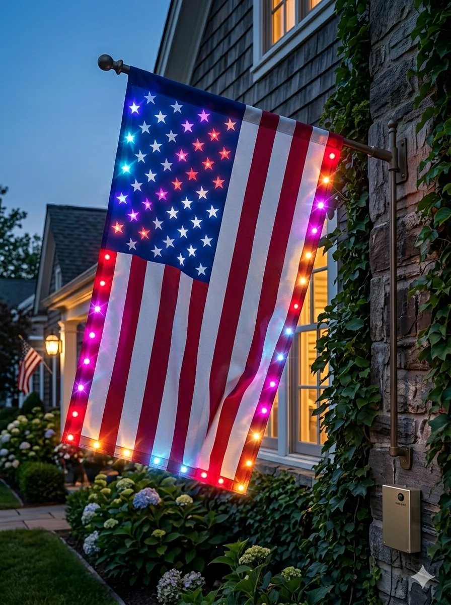 Last Day 49% OFF -  Illuminated 250th Anniversary USA Commemorative Flag - Premium LED Edition (3x5 Ft) -Bestseller