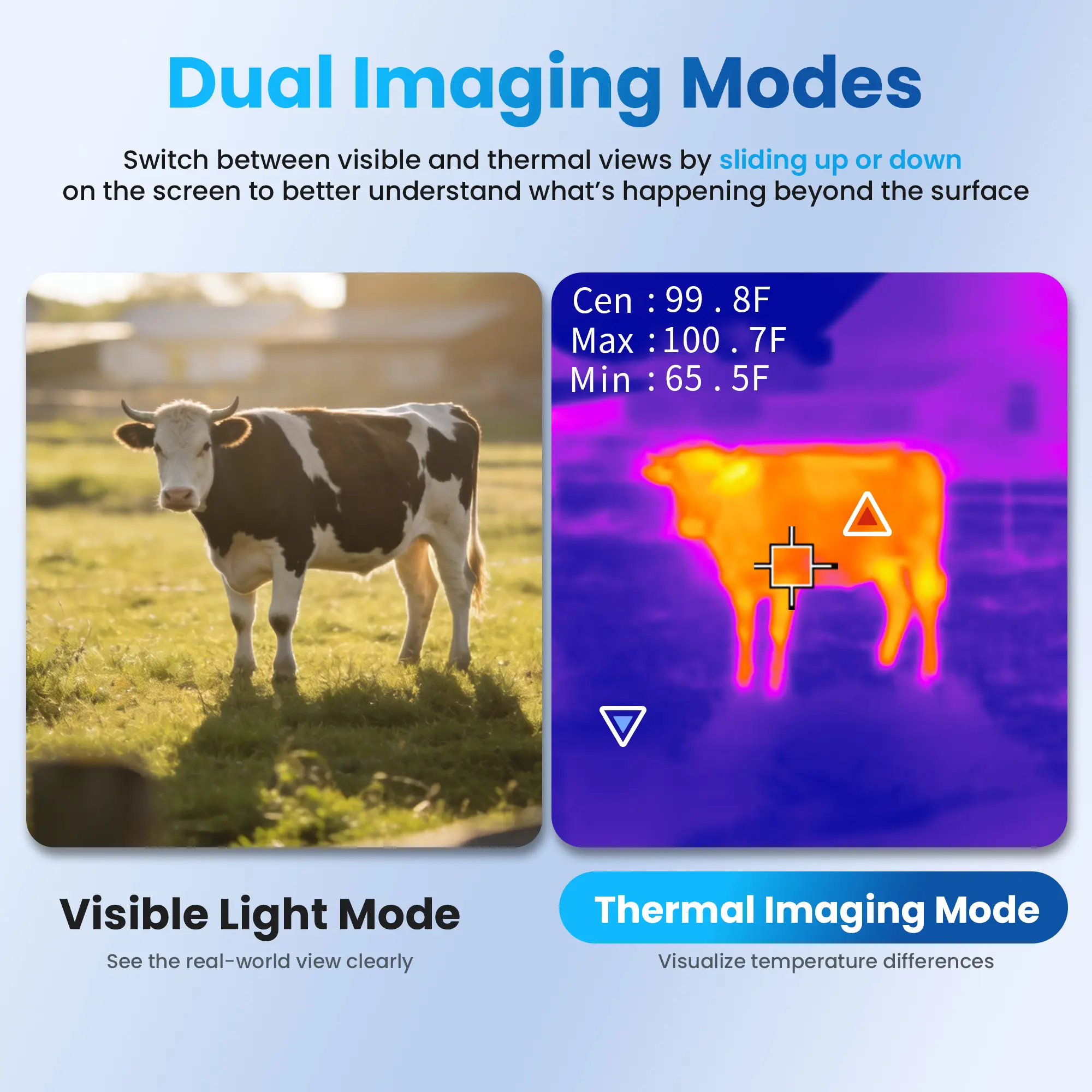 Mini Thermal Camera with Touchscreen, No App Required Small Infrared Imager for Home Inspection, 80×60 IR Resolution Infrared Camera for Detect Hidden Camera, Water Leak Detection