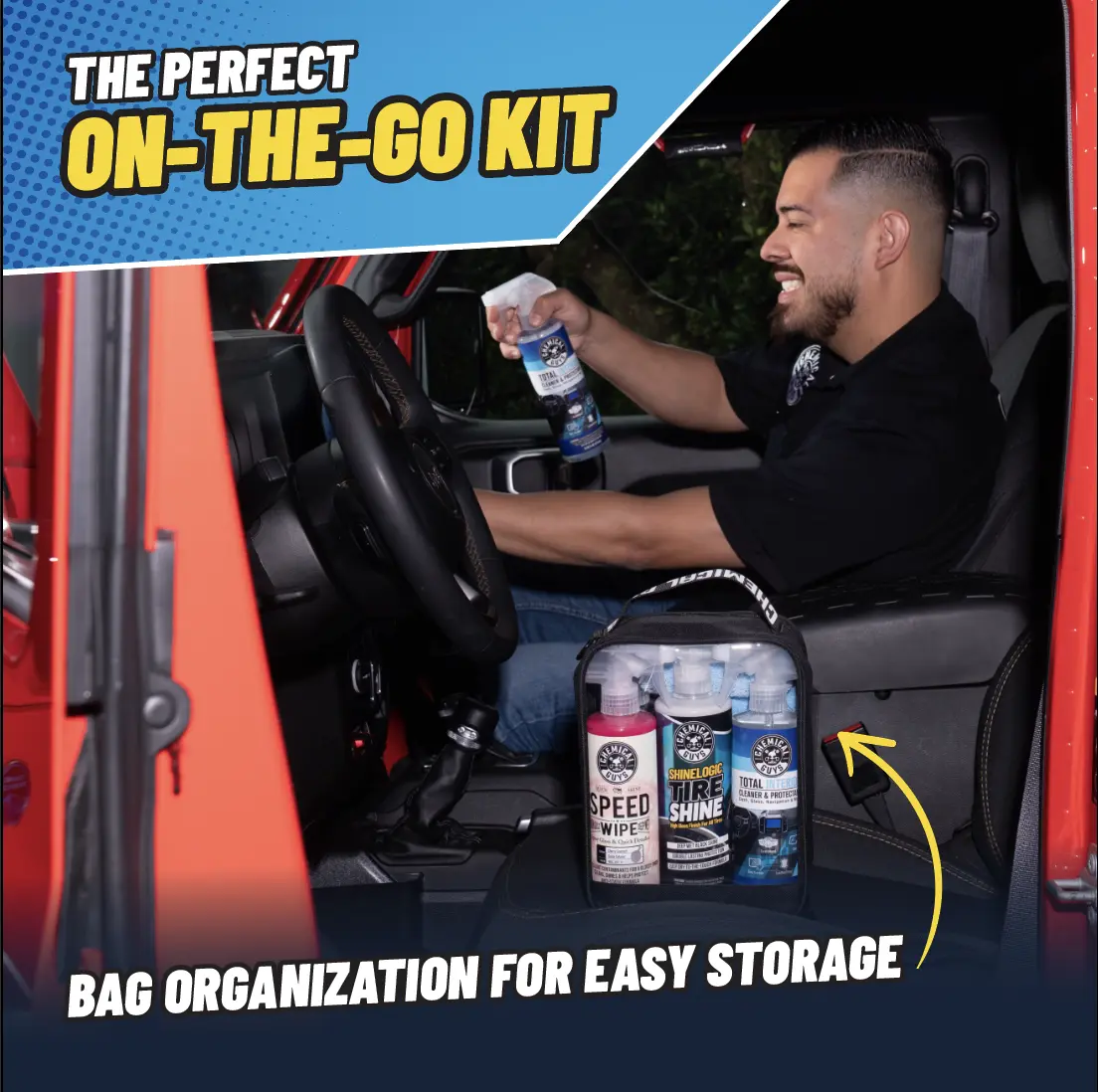 Touch-Up & Shine Kit – Interior & Exterior Detailing Bundle | Remove Drips, Restore Shine, Clean Tires, Glass & Cabin | Trunk-Ready On-the-Go Kit with Microfiber Towels & Storage Bag Anytime | Car Care
