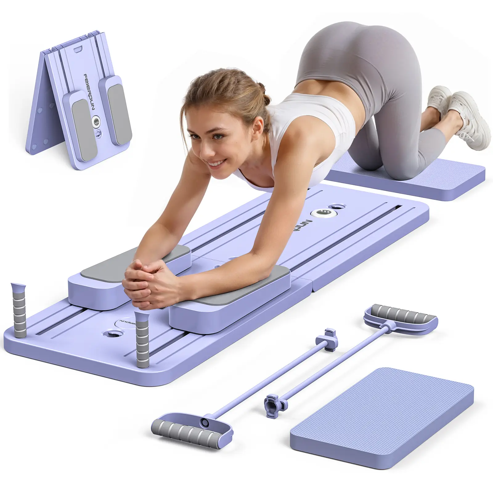 Multi-Functional Pilates Board – Foldable Core & Full Body Balance Trainer for Home Gym, 300 lbs Capacity