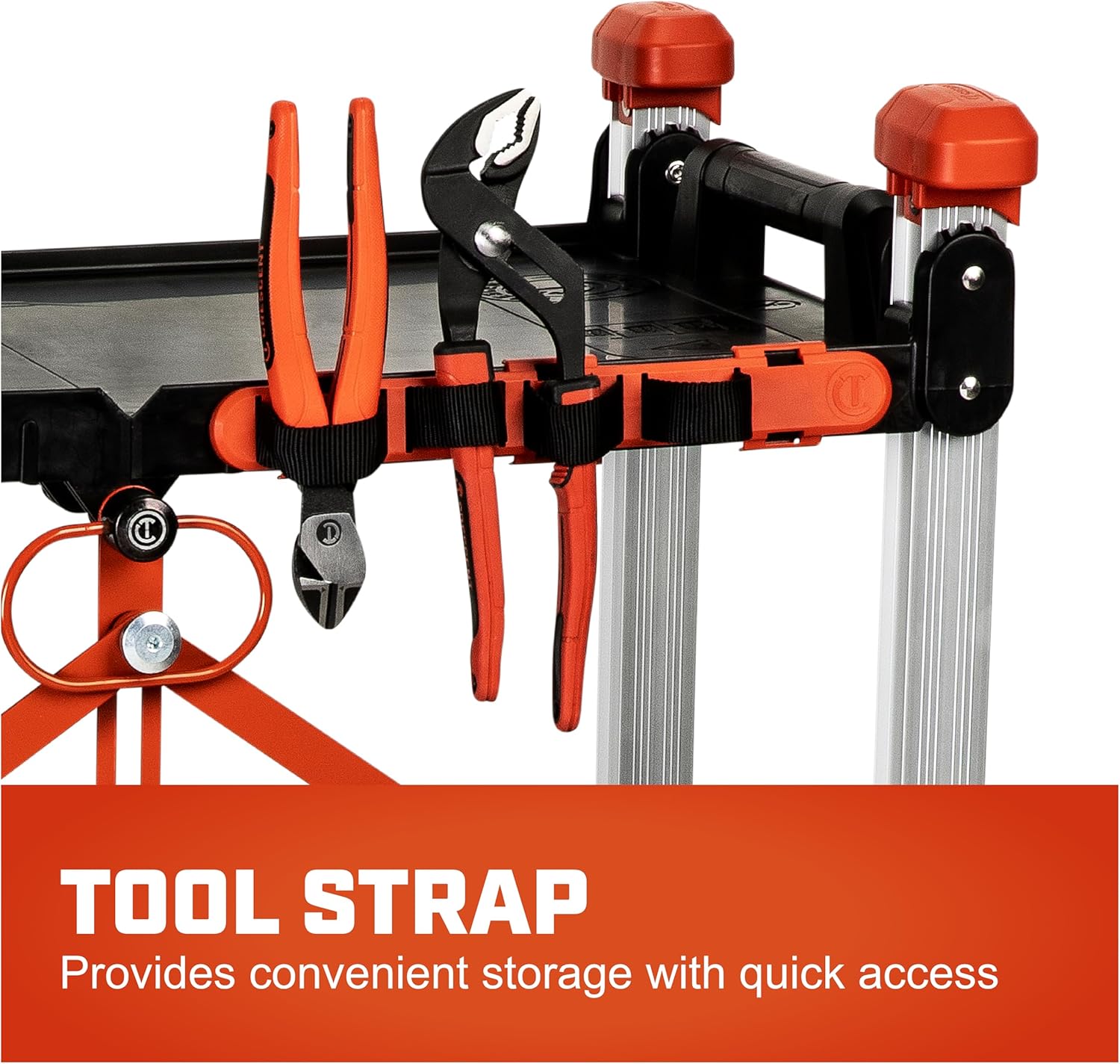 3 Shelf Heavy Duty Folding Jobsite Cart - 300-lb Capacity