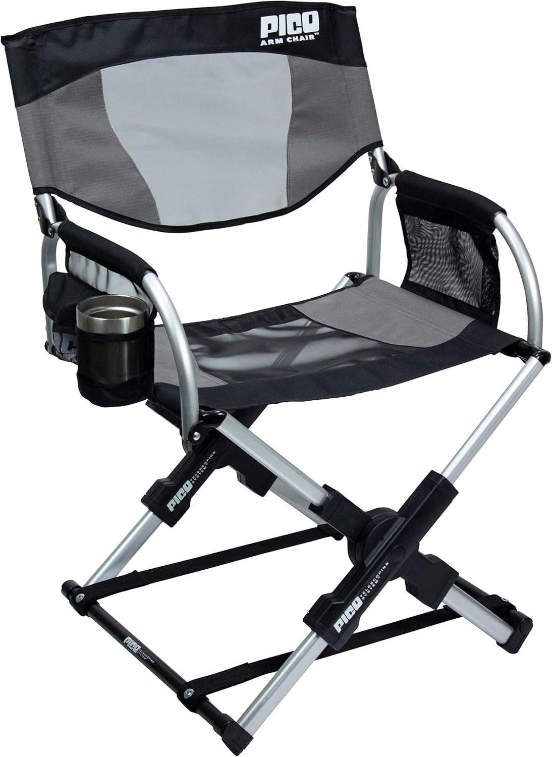Outdoor Arm Chair, Folding Director's Chair with Carry Bag