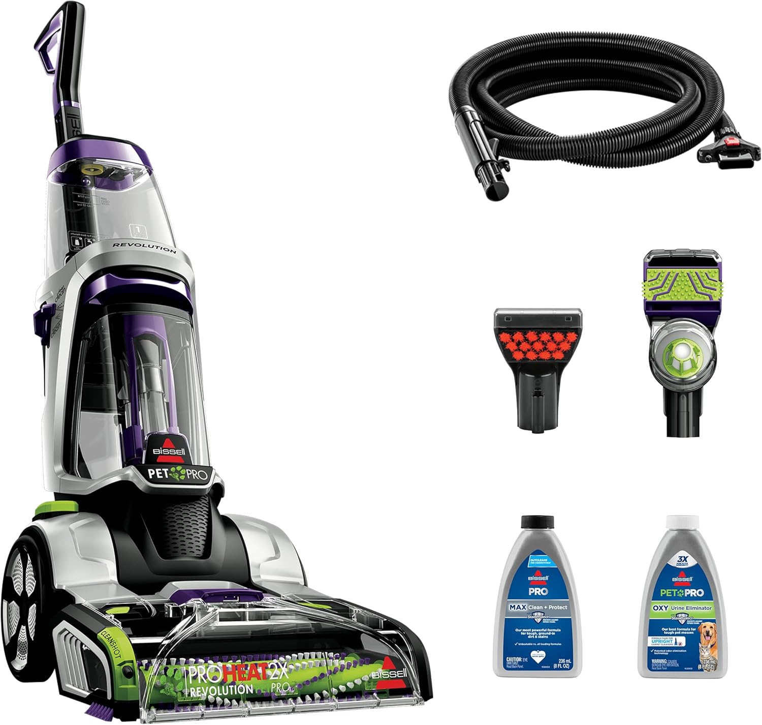 Upright Deep Cleaner, 30-minute Dry Time, Dual Dirt Lifter Powerbrush, Hose & Tool Attachment, Pet Upholstery and Tough Stain Tool Includ