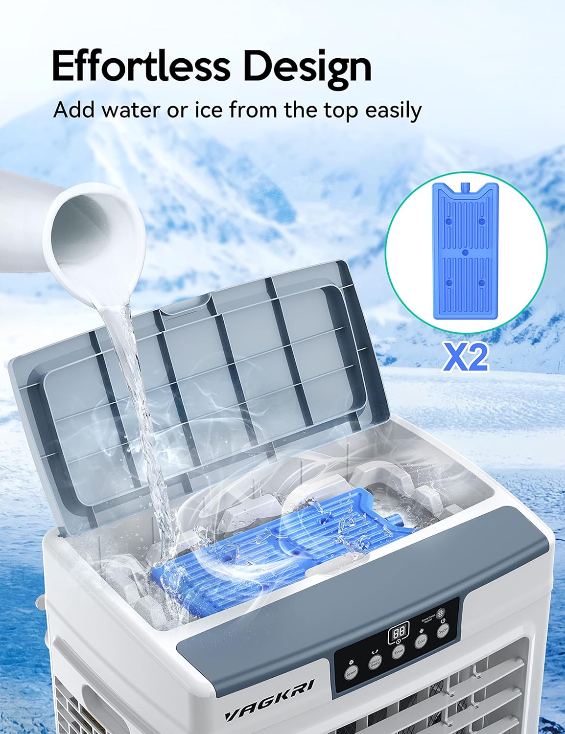 Swamp Cooler, 3100CFM Evaporative Air Cooler with 3 Modes & Wind Speeds