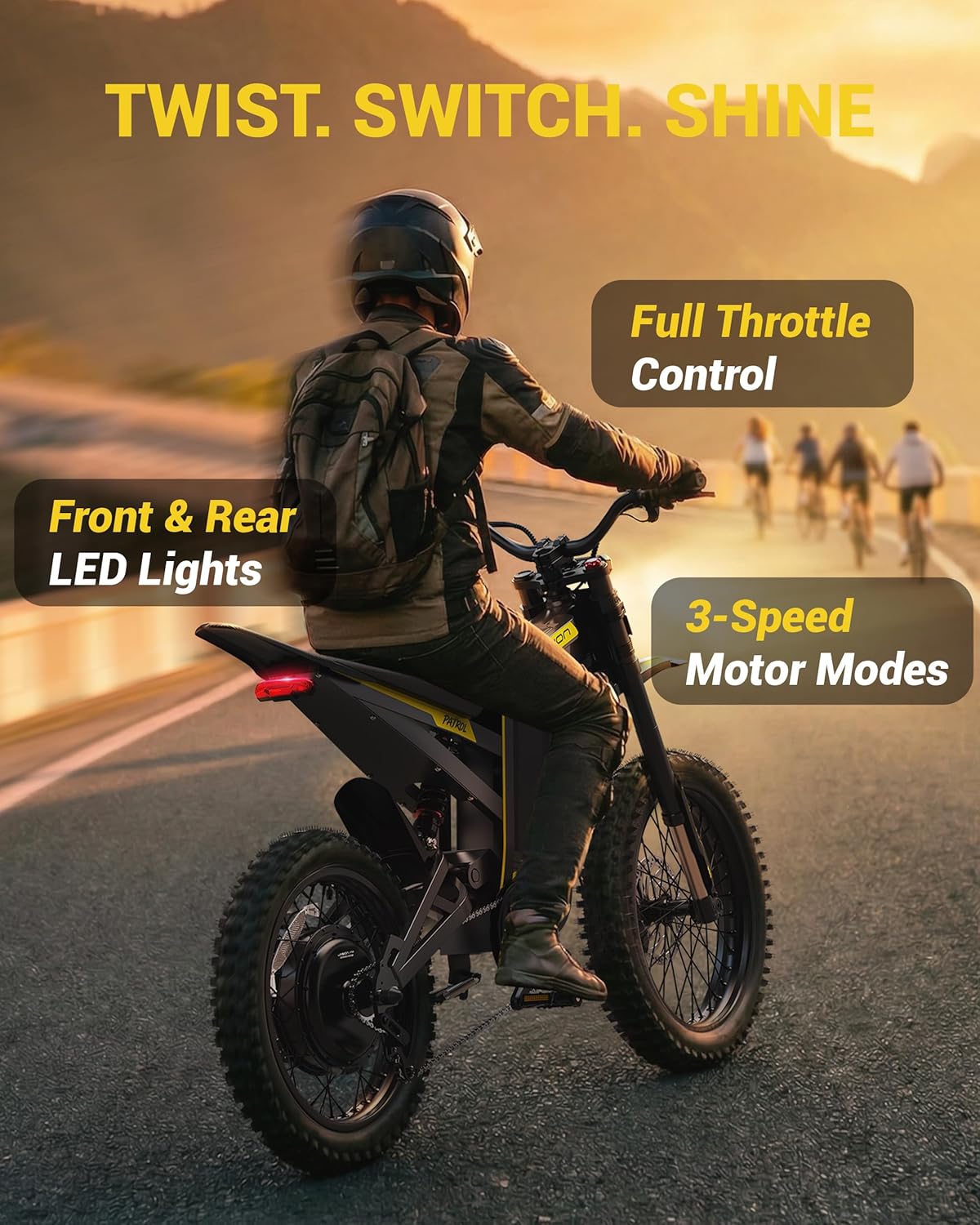 Electric Dirt Bike,4000W 40MPH E Bikes for Adults Electric