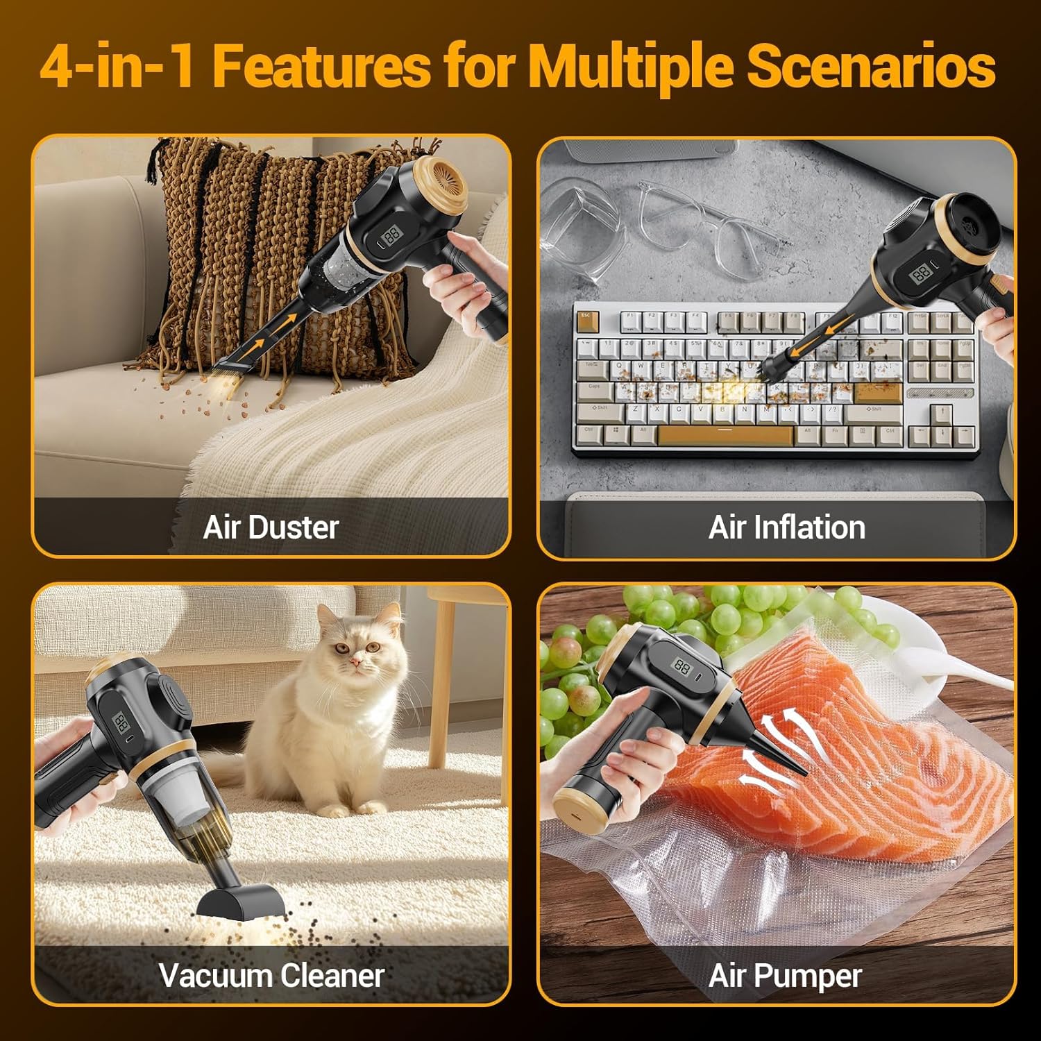 Portable Cordless Car Vacuum Cleaner