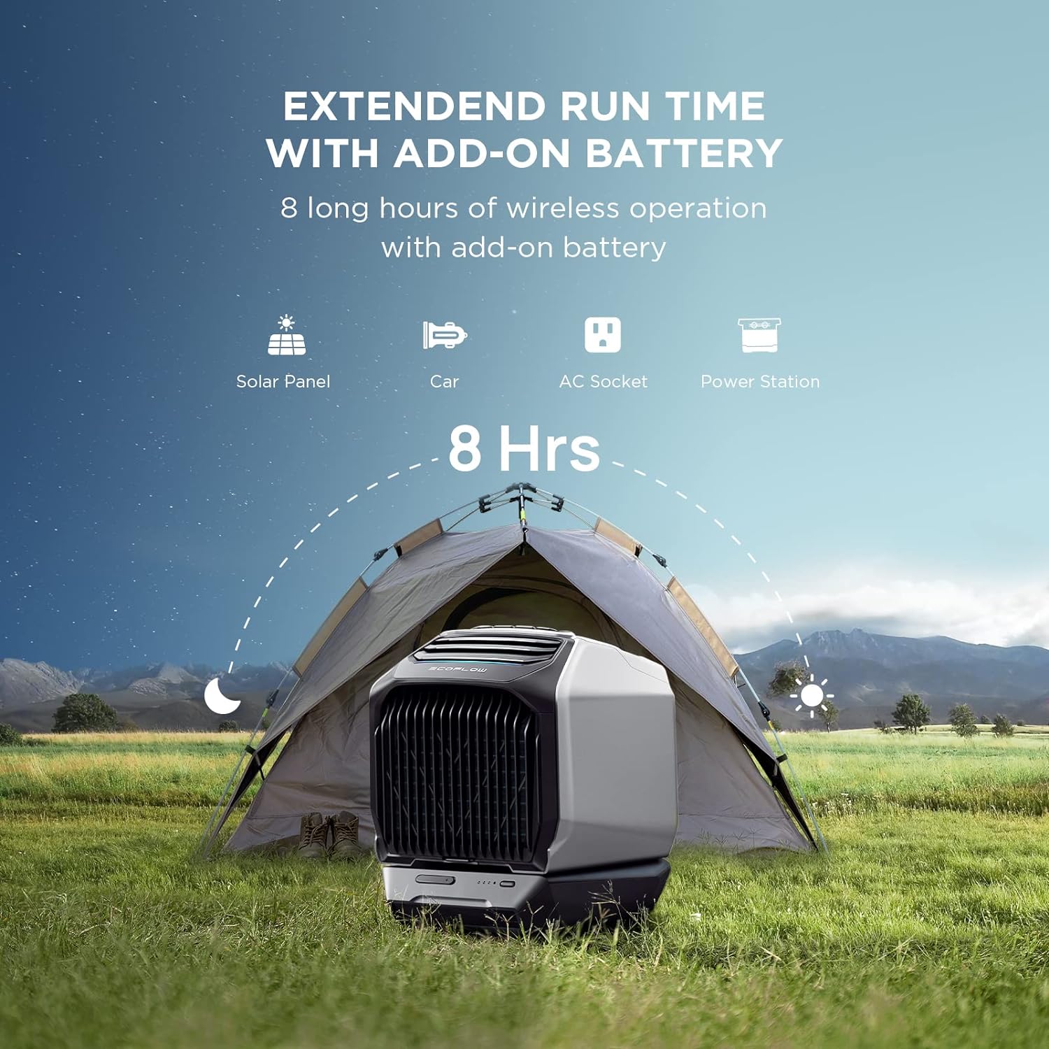 Wave 2 Portable Air Conditioner, Air Conditioning Unit with Heat, Air Portable AC for Outdoor Tent Camping/RVs or Home Use