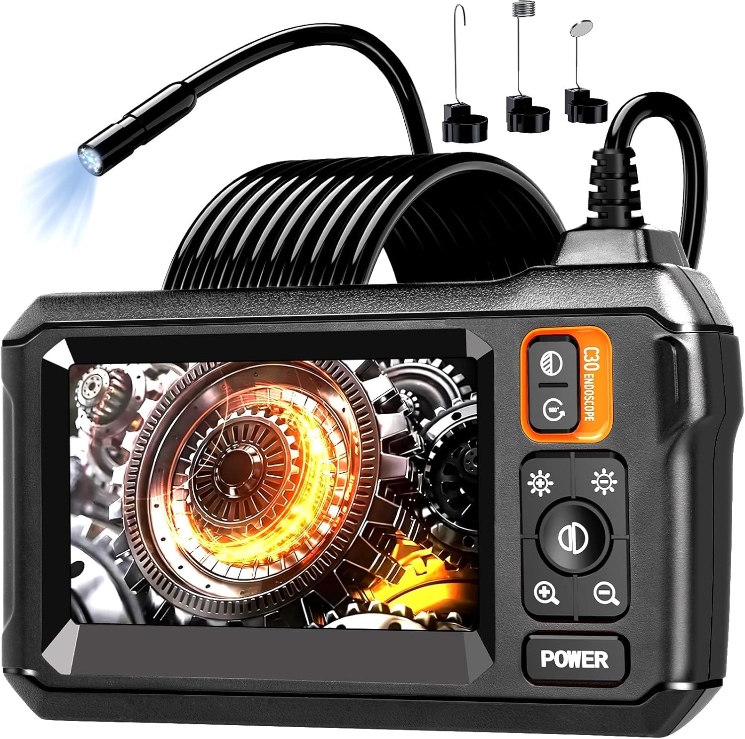 Pro HD 4.3" Screen Industrial Endoscope Camera (Plug & Play)