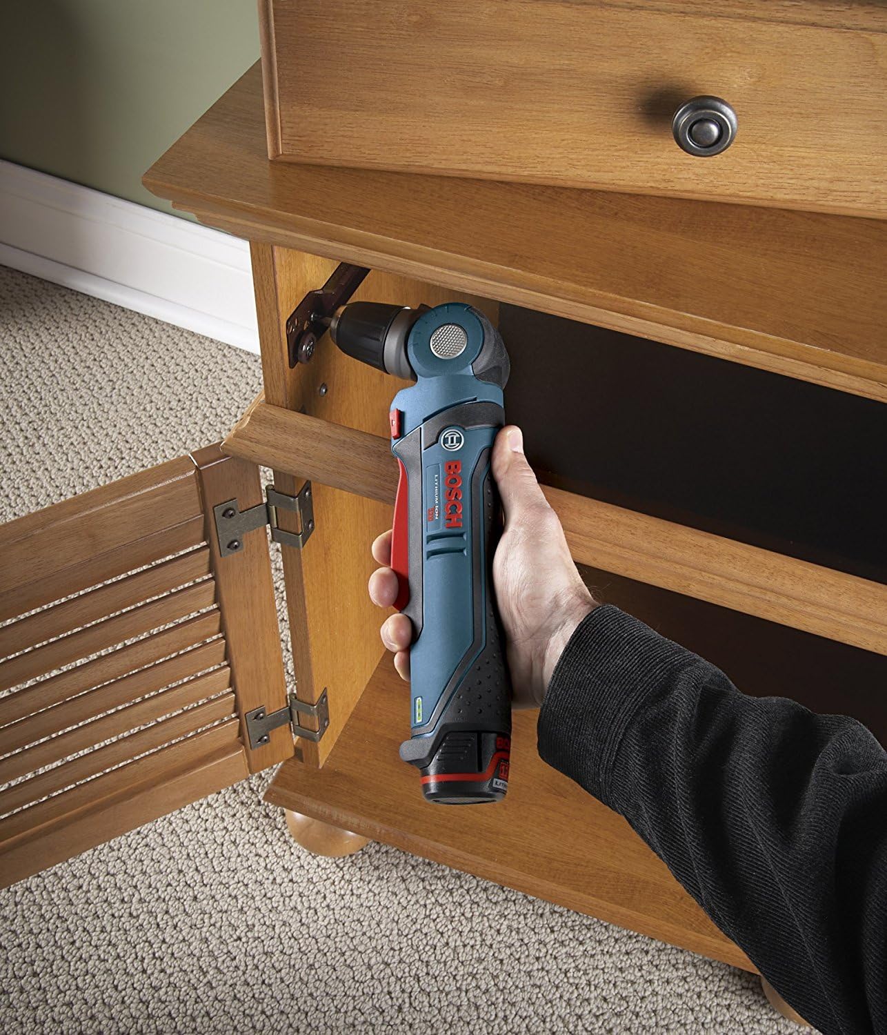 PS11-102 12V Max 3/8 In. Right Angle Drill/Driver Kit with 2.0Ah Lithium Ion Battery
