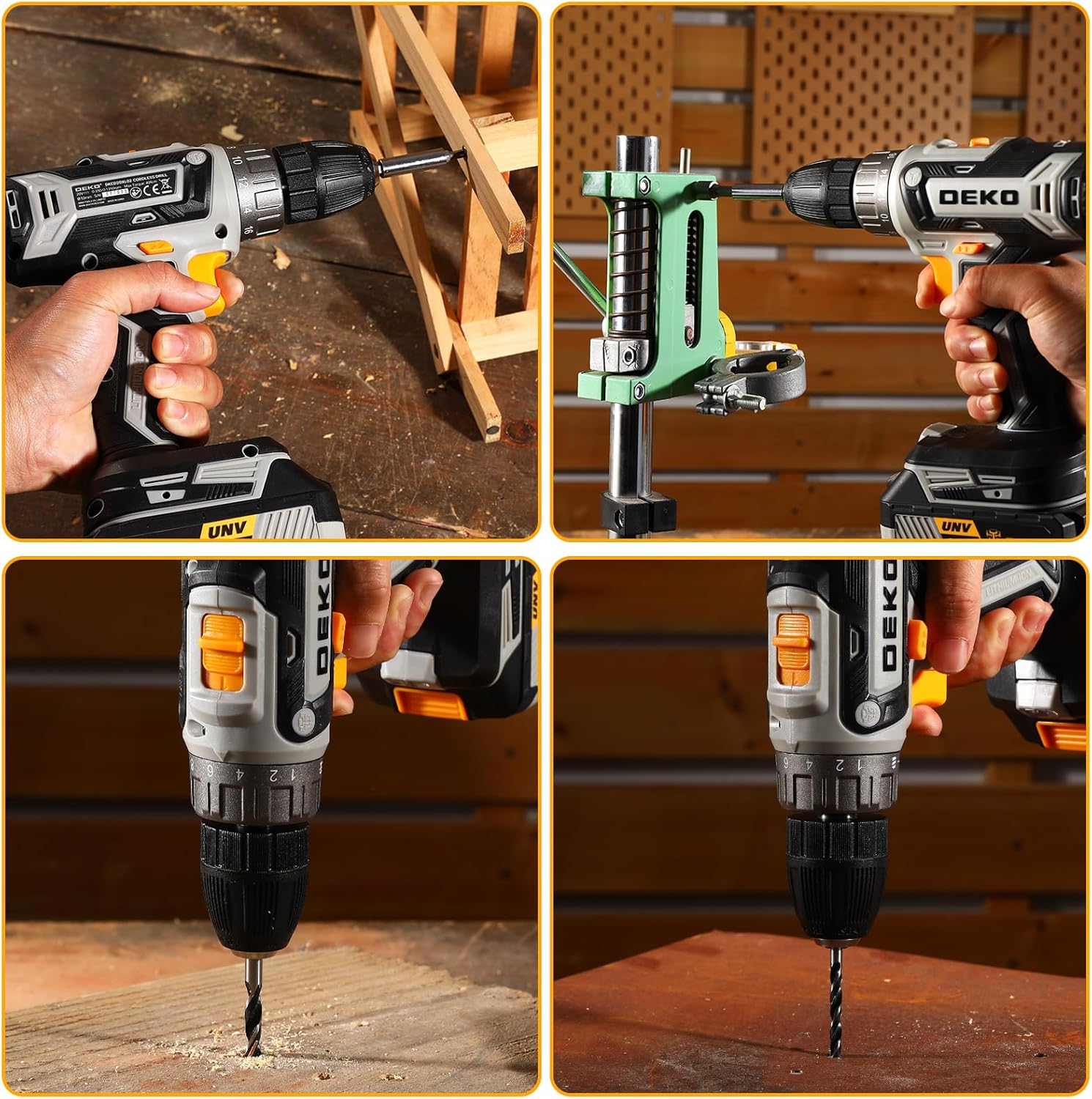 Cordless Drill Tool Kit Set: 20V Power Drill Tool Box with Battery Electric Drill Driver for Men Home Hand Repair Basic Toolbox Tools Sets Drills Case