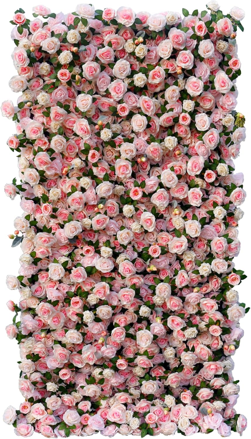 4x8 Ft Artificial Flower Wall Panels – 5D Silk Backdrop for Weddings, Baby & Bridal Showers, Photo Booth Decor