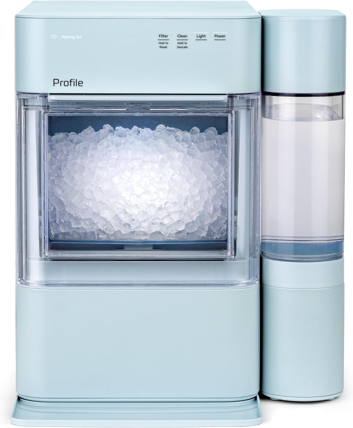 2.0 XL with 1 Gallon Tank, Chewable Crunchable Countertop Nugget Ice Maker, Scoop included, 38 lbs in 24 hours, Pellet Ice Machine with WiFi & Smart Connected, Stainless Steel