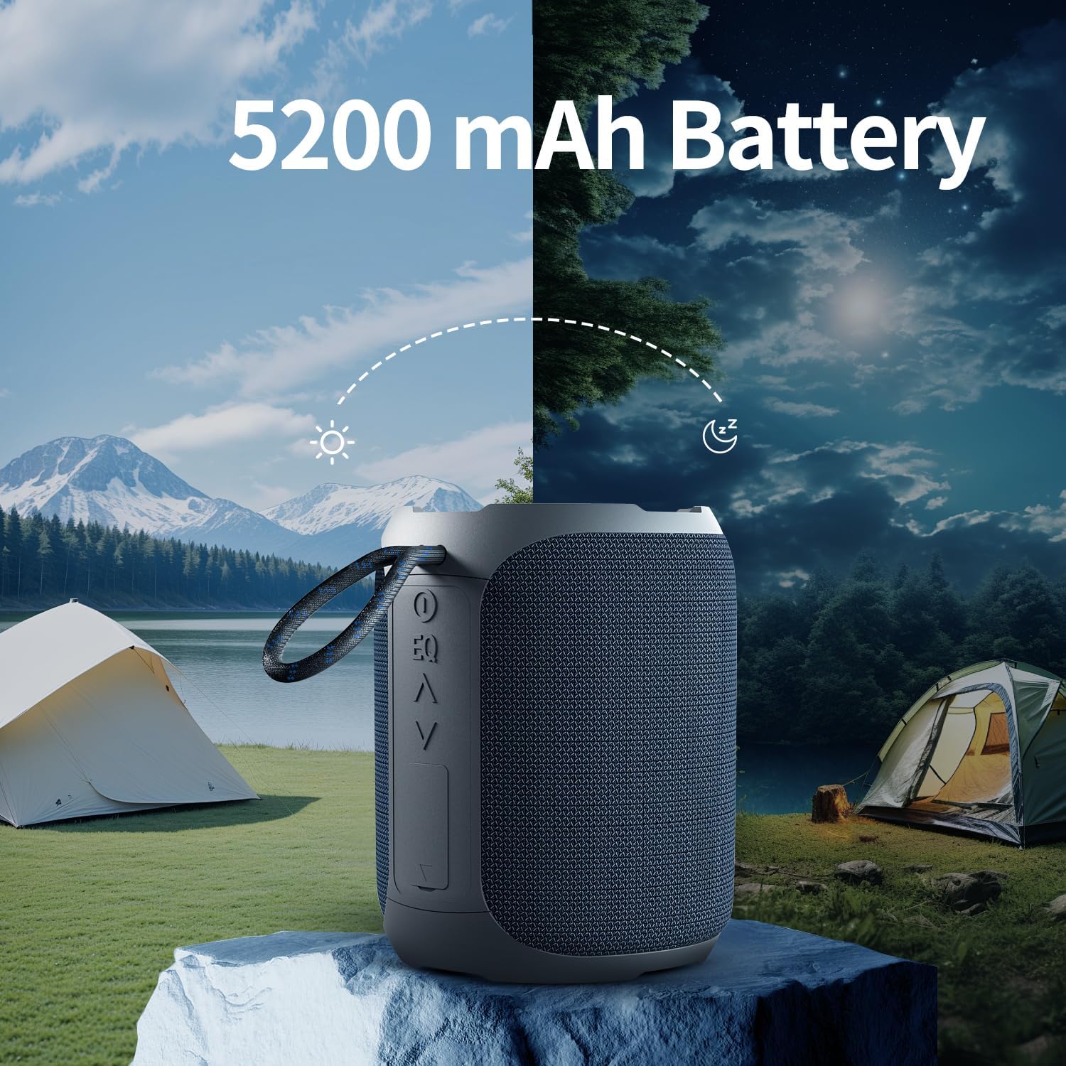 Portable Bluetooth Speaker, Bluetooth 5.3 40W Wireless Stereo with Deep Bass, RGB Lights, IPX7 Waterproof, Long-Lasting Battery, TWS Pairing for Outdoor, Party, Shower & Home