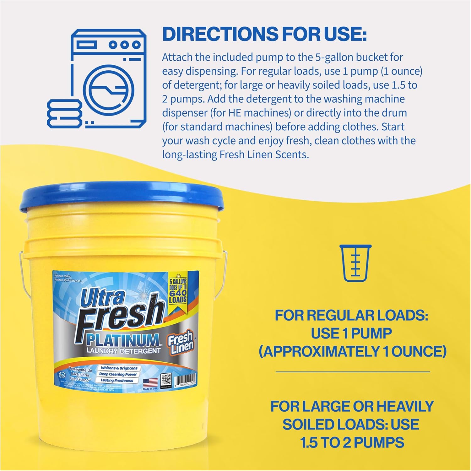 5 Gal, Up to 640 Loads Laundry Detergent