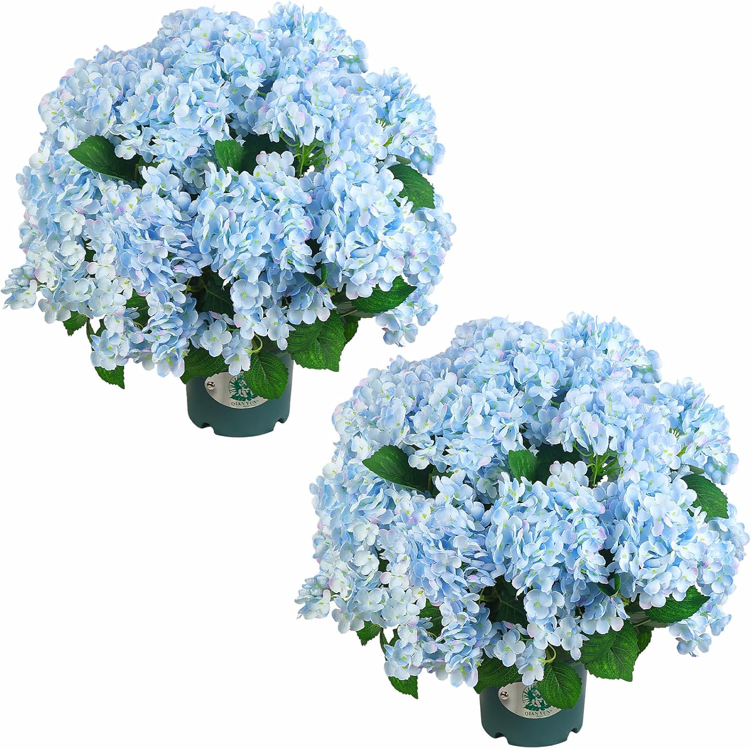 20'' Artificial Hydrangea Bush – UV-Resistant Faux Plant for Garden, Patio, Porch & Indoor Decor