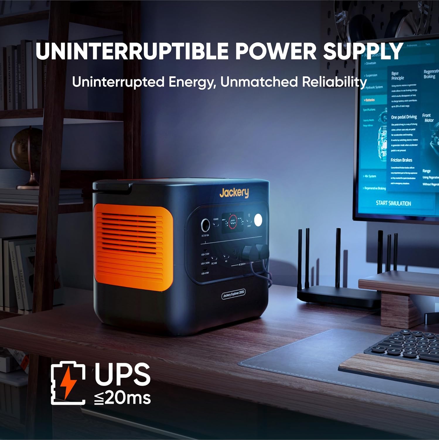 2000 v2 Portable Power Station with 2x200W Solar Panels, 2042Wh LiFePo4 Battery, 2200W Solar Generator, 20ms UPS, USB-C PD 100W Fast Charging for Power Outages, Emergencies, Camping