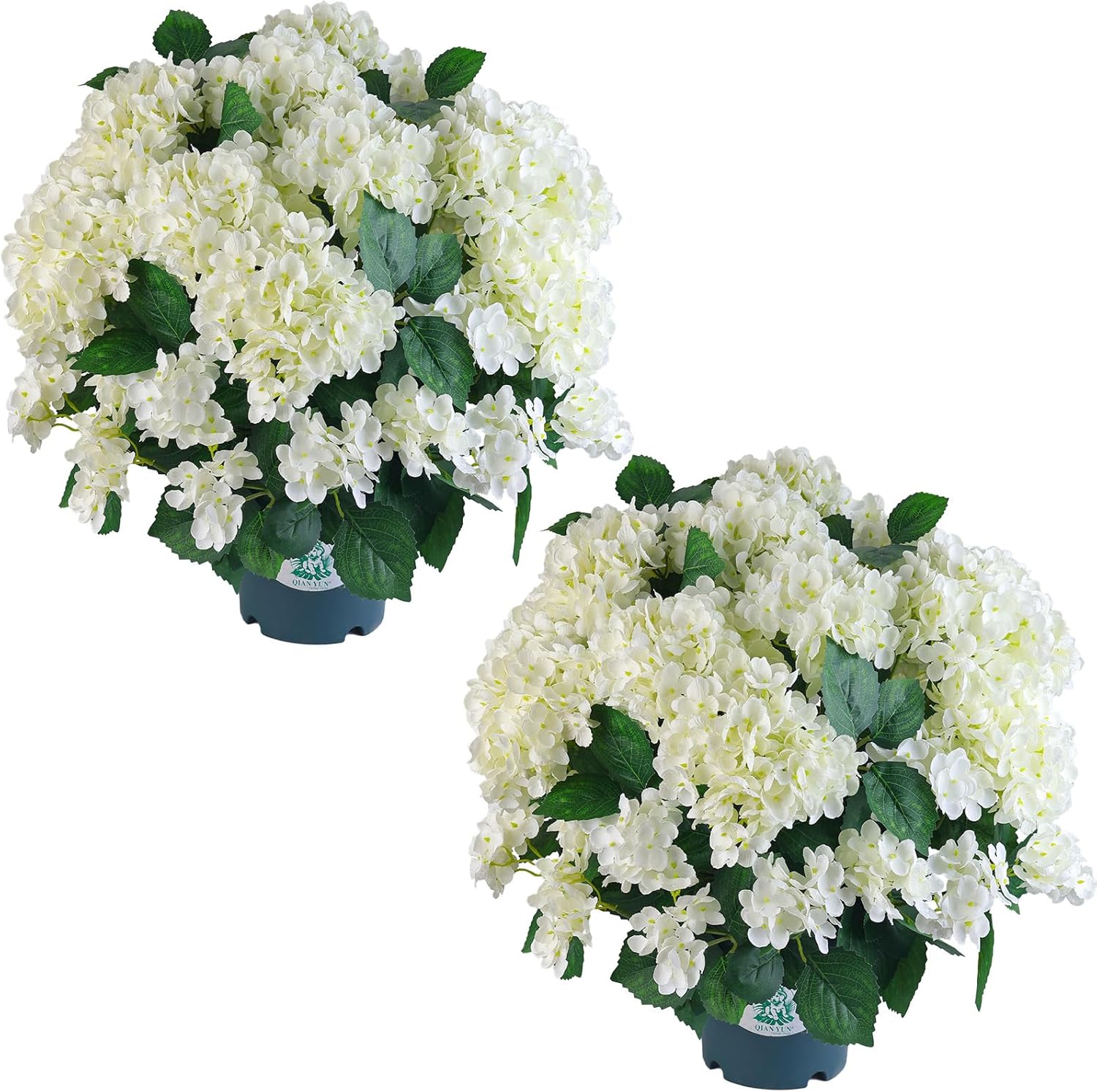 20'' Artificial Hydrangea Bush – UV-Resistant Faux Plant for Garden, Patio, Porch & Indoor Decor
