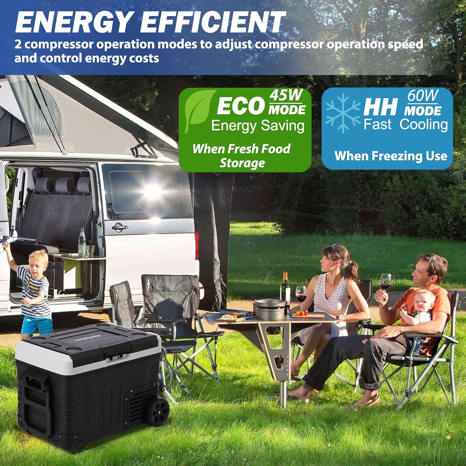 12 Volt Refrigerator, 37QT(35L) 12V Car Refrigerator, Portable Fridge Freezer Electric Cooler Dual Zone