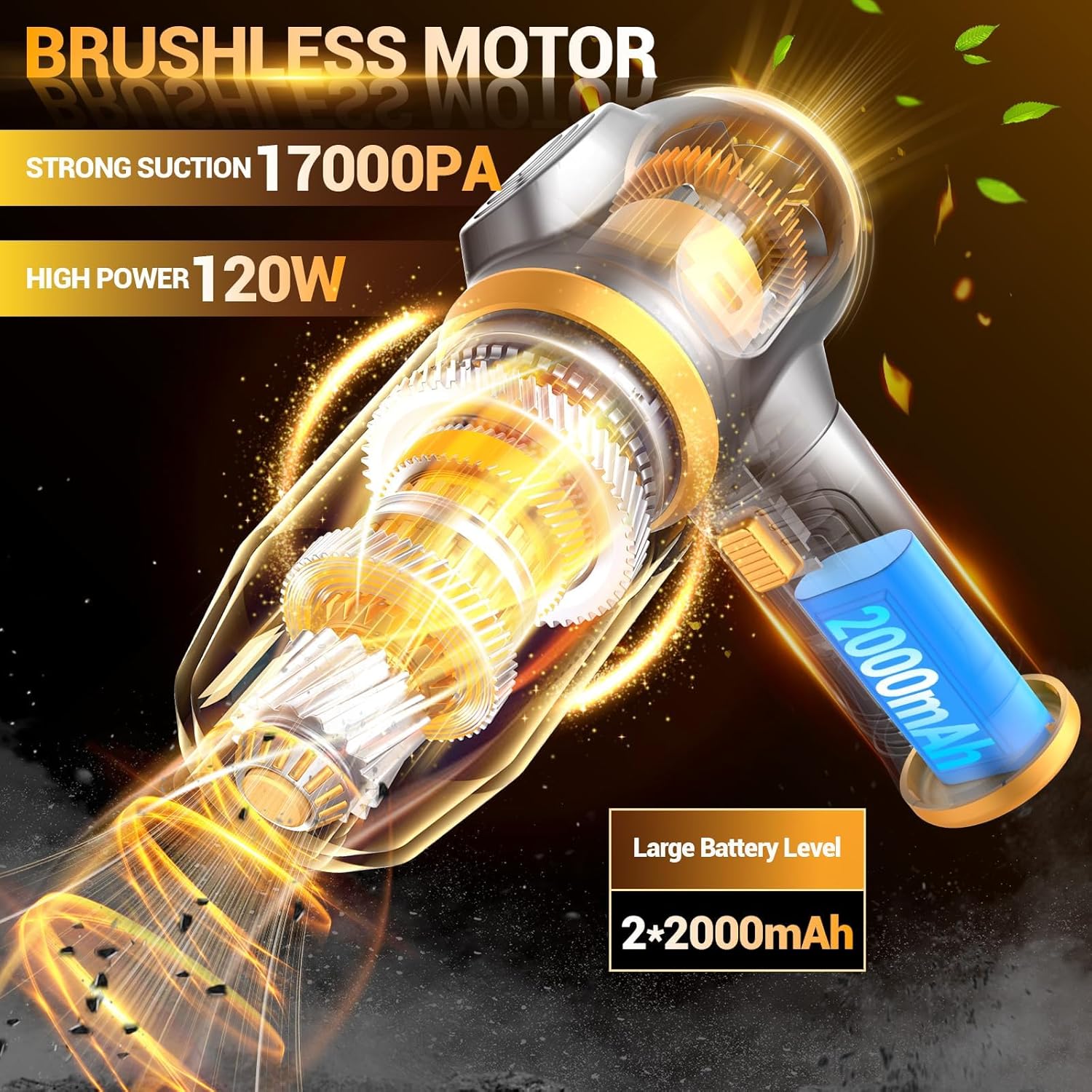 Portable Cordless Car Vacuum Cleaner