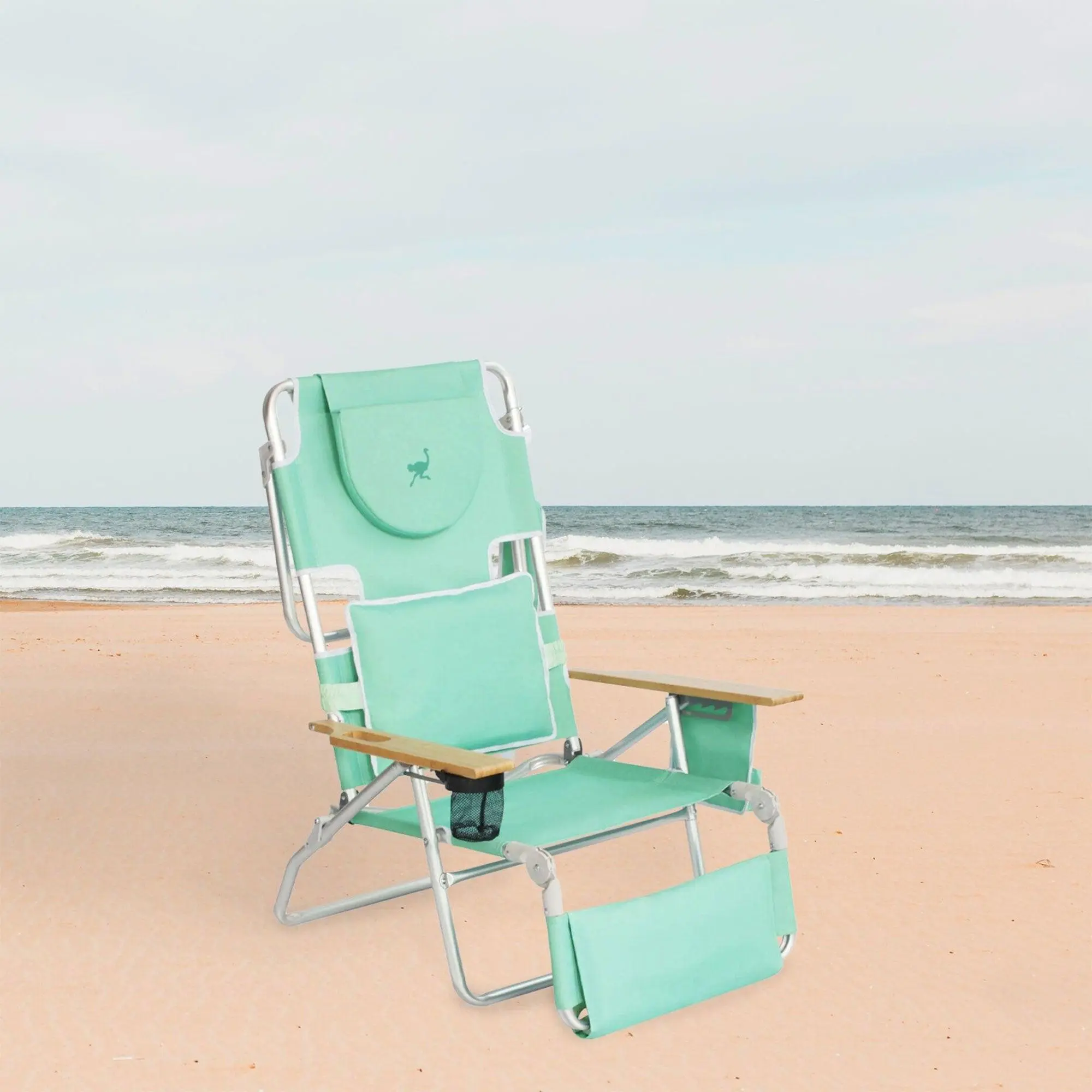 3-in-1 Reclining Lounge Chair – Padded Folding Beach Chair with Adjustable Positions for Pool, Patio & Sunbathing