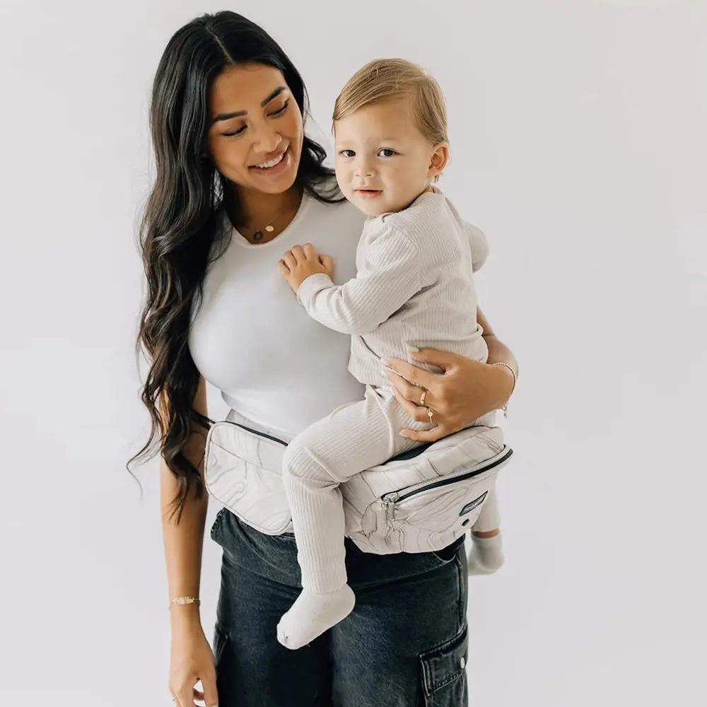 Ergonomic Hip Seat Carrier for Babies and Toddlers 0-3yrs, Safety Approved, Structured Support, Convenient Pockets, Feeding Aid, Durable YKK Zippers, Foam-Free Build