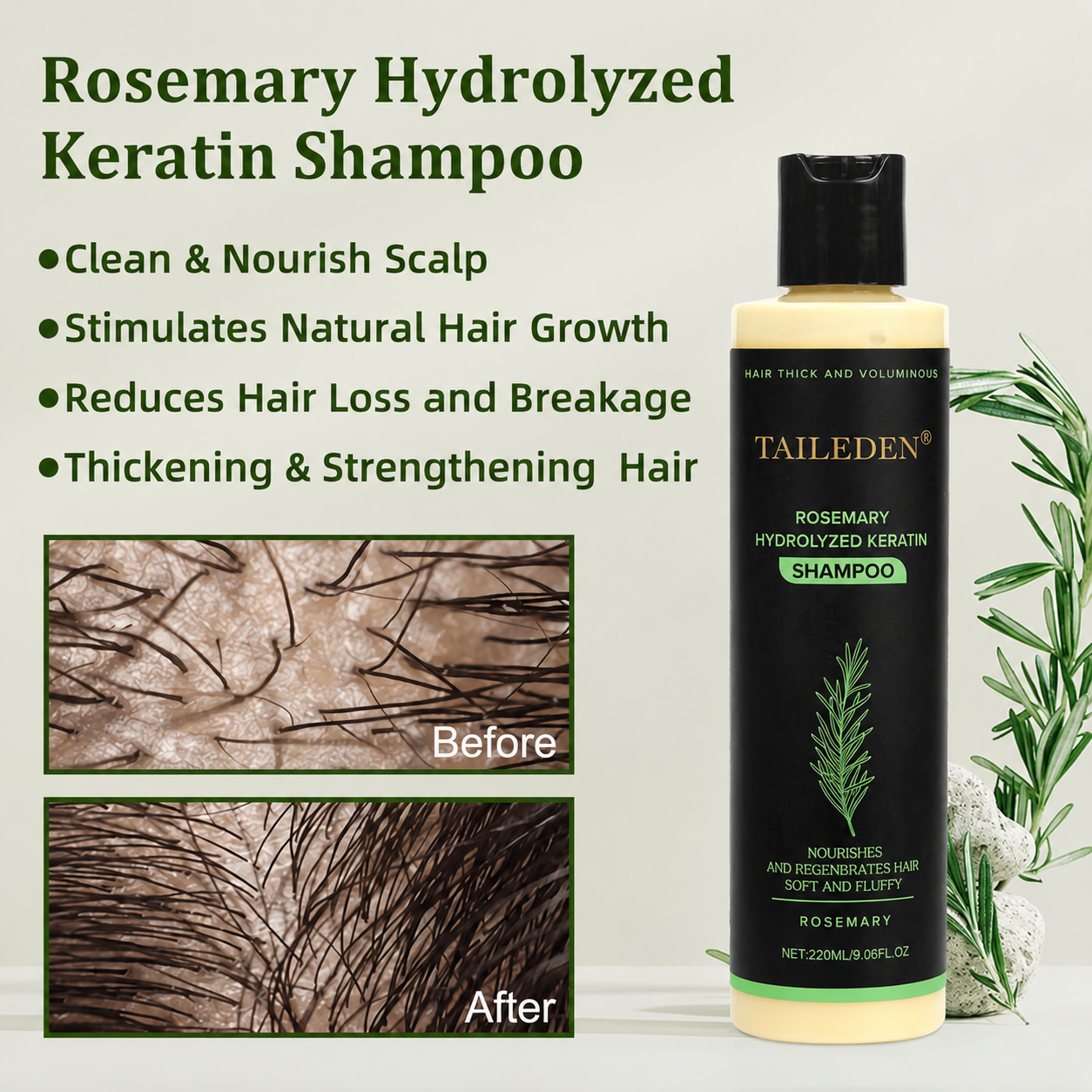 LAST DAY 50% OFF - Organic Rosemary Hair Growth Shampoo