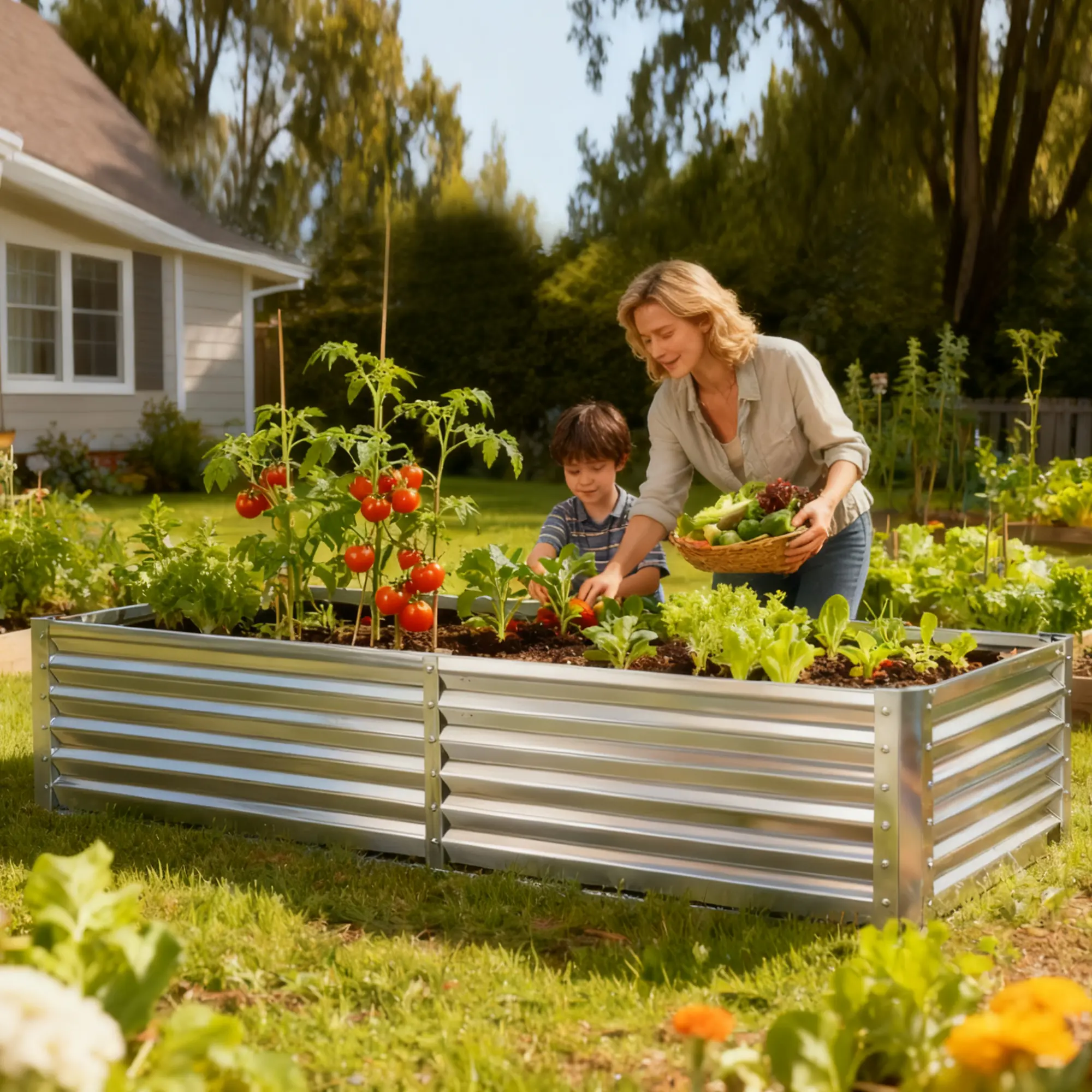Raised Garden Bed with Waterproof Cover – Cold-Resistant Planter Box for Vegetables, Herbs & Flowers