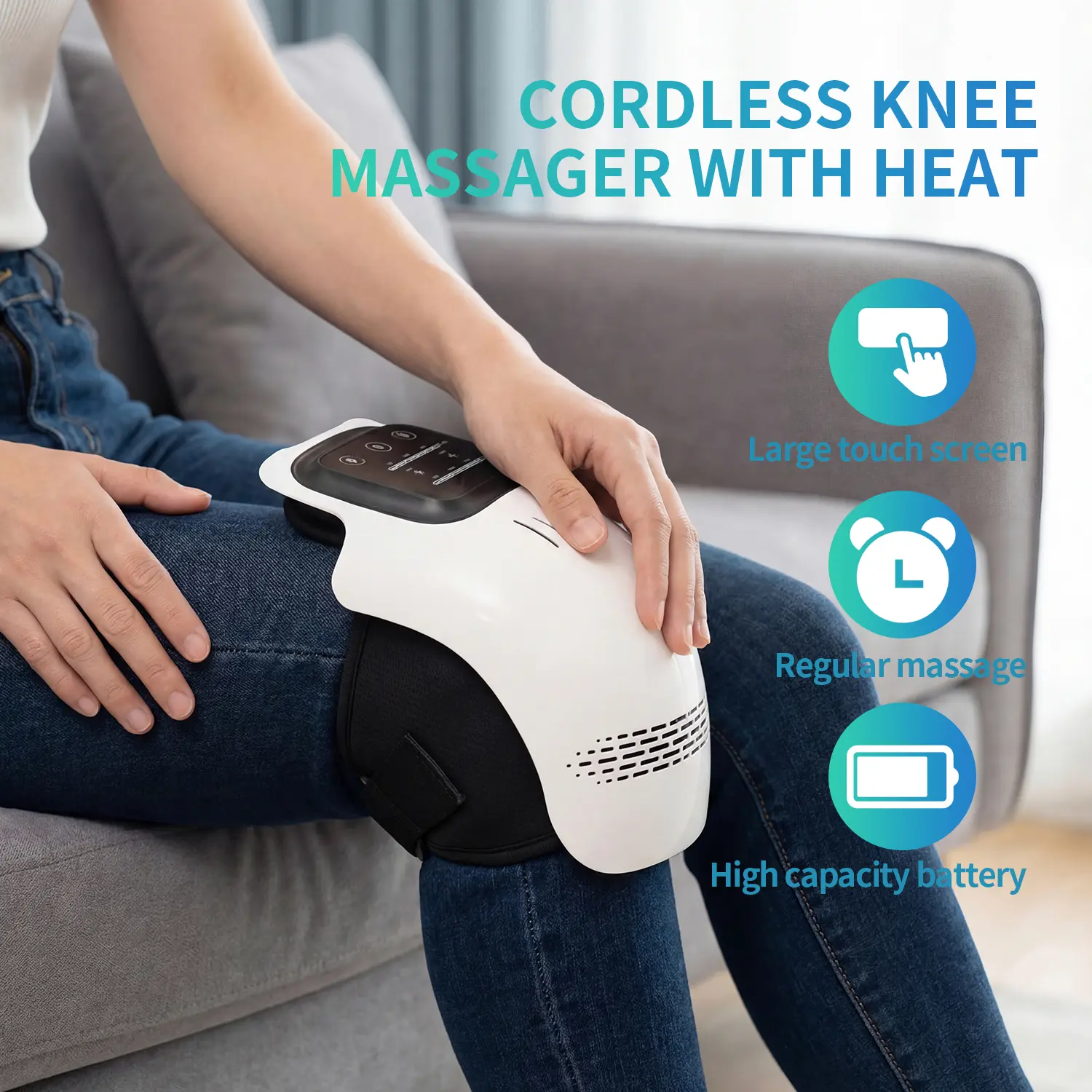 1 Piece Portable Comfort Electric Knee Massager Rechargeable Knee Massage Machine, Personal Care Appliances Gifts