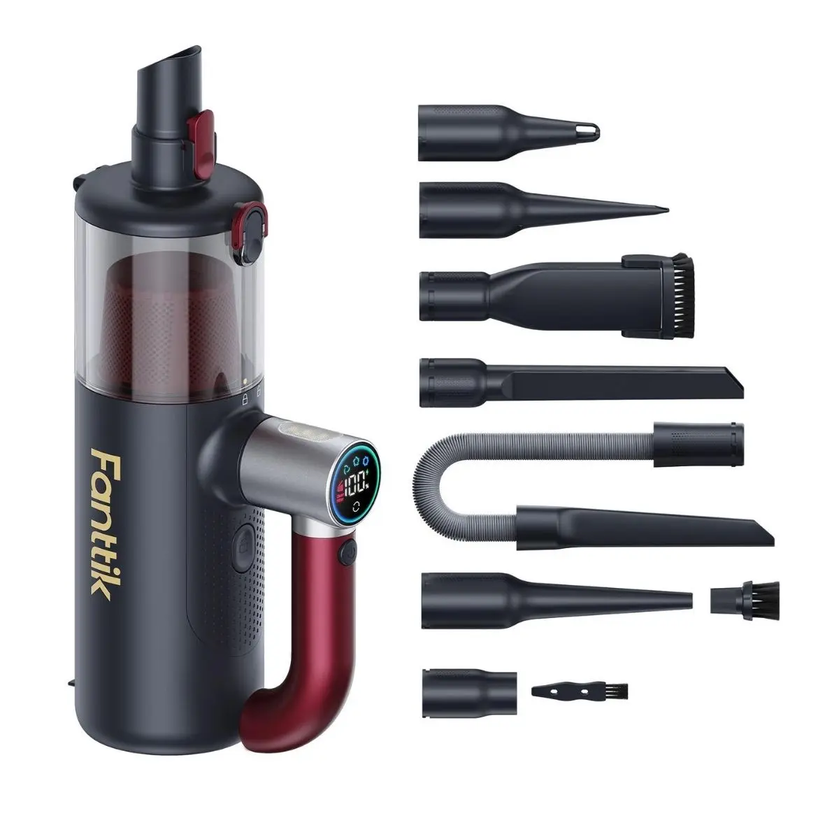 4-in-1 Cordless Handheld Vacuum – Powerful Brushless Motor, Rotating Handle & Multi-Surface Cleaning for Home & Car