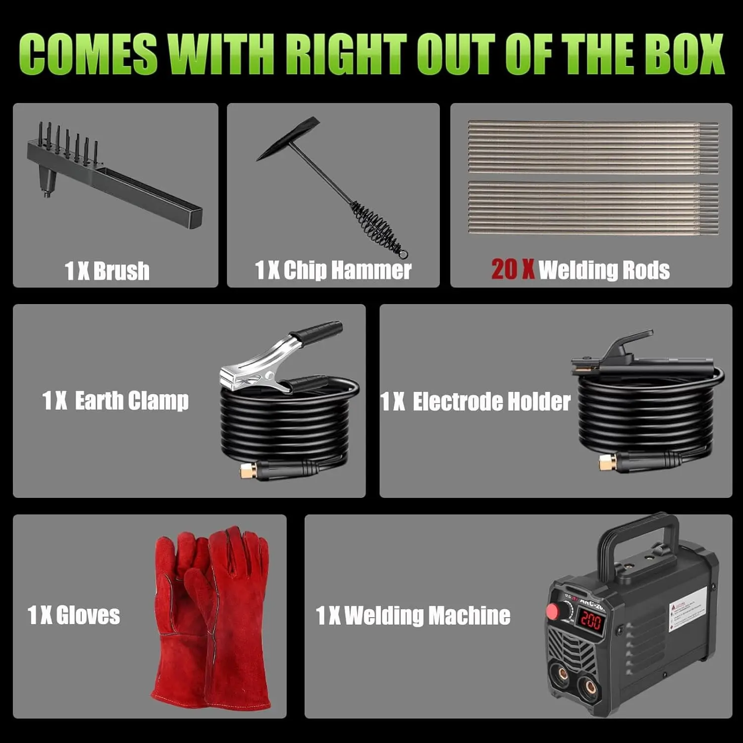 Inverter Stick Welding Machine, 110V Super Mini Portable Welder with 20PCS Rods, Hot Start, Arc Force & Anti-Stick, for 1/16"-1/8" Rods