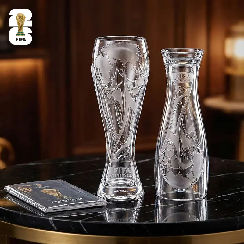 【WORLD CUP 2026 】Gift Set（Not Glass） 17oz Shatterproof Trophy & Trophy-Shaped Bottle Opener - Perfect for soccer Fans & Parties